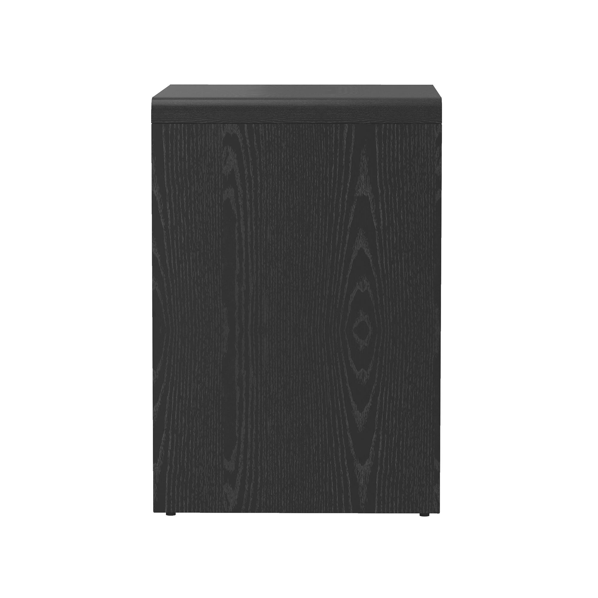 Manhattan Comfort Novara 22" 1 Drawer Nightstand, Black, large