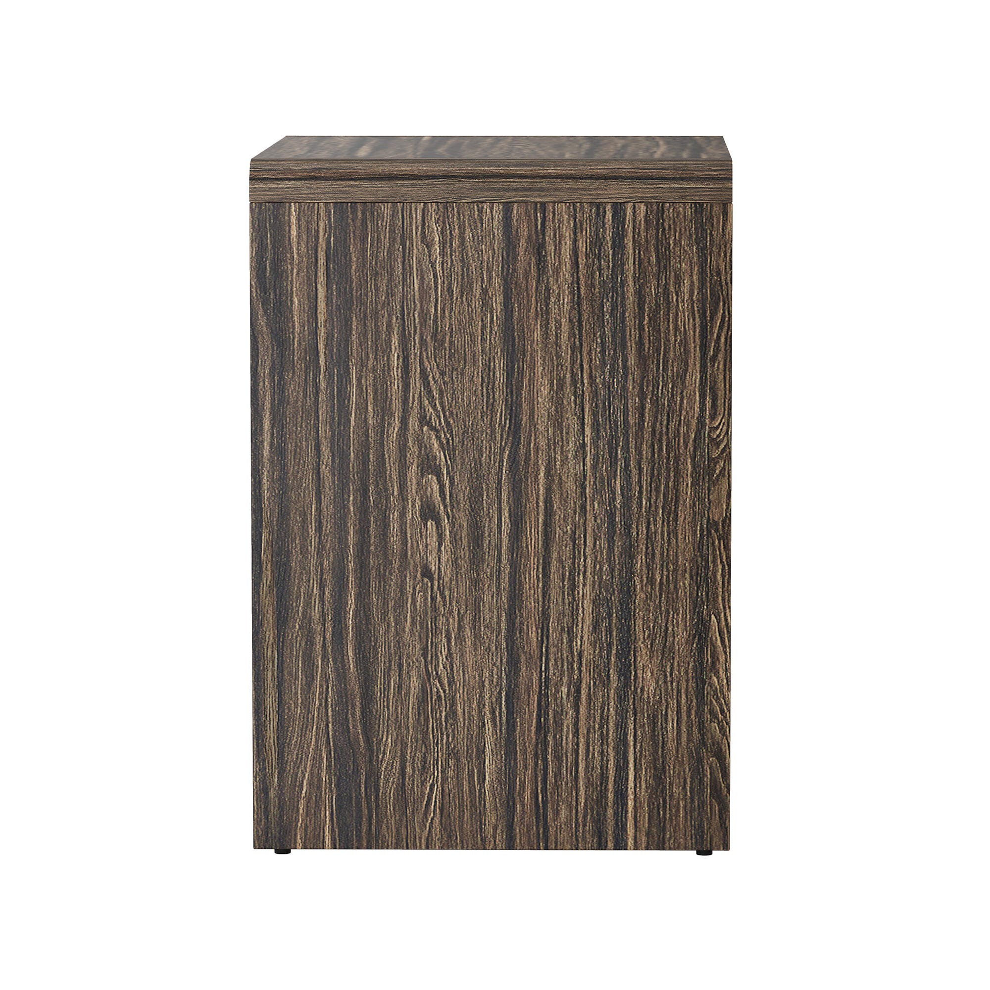 Manhattan Comfort Novara 22" 2 Drawer Nightstand, Jacobean Walnut, large