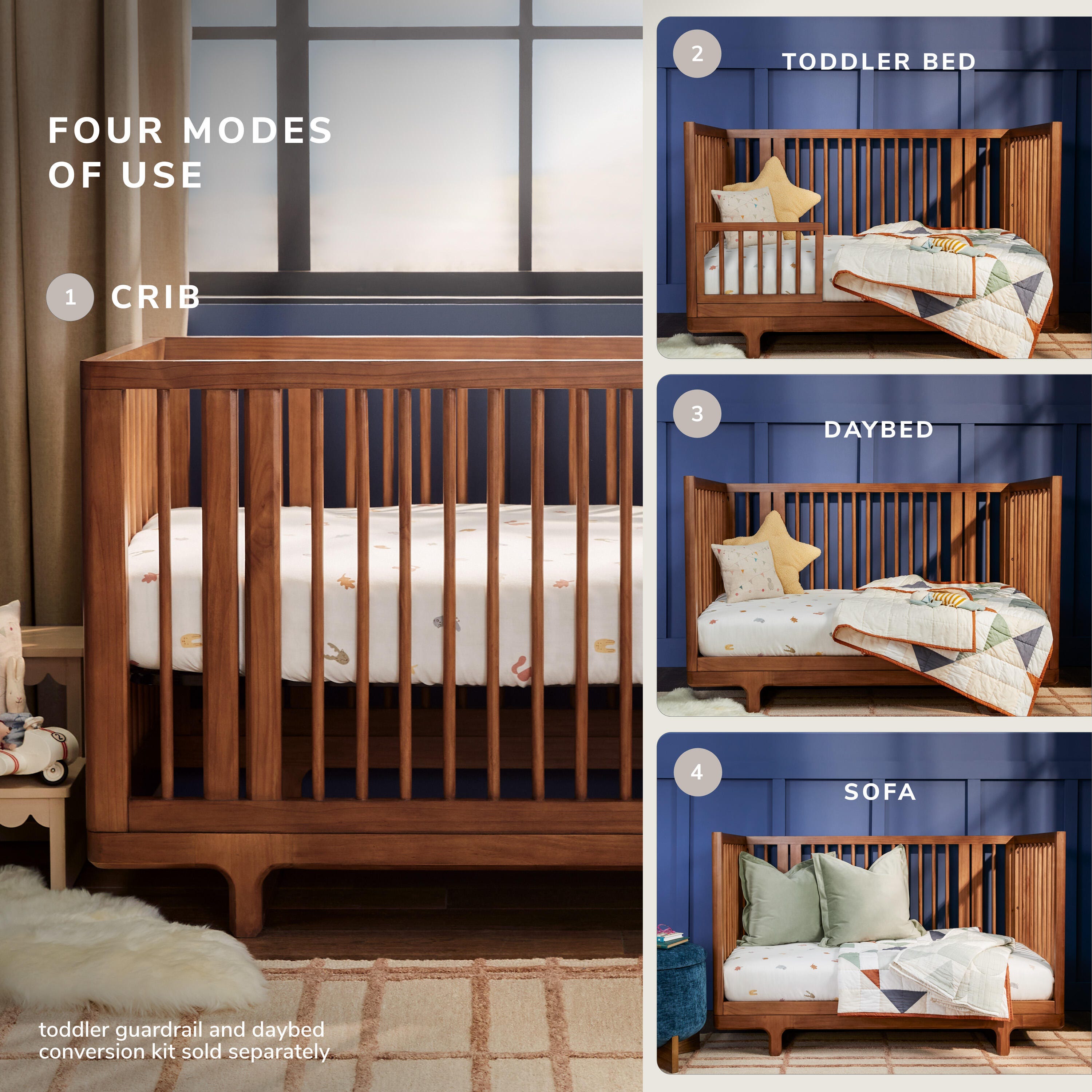 Maxi Cosi Embraced Forms 4-in-1 Convertible Crib, , large
