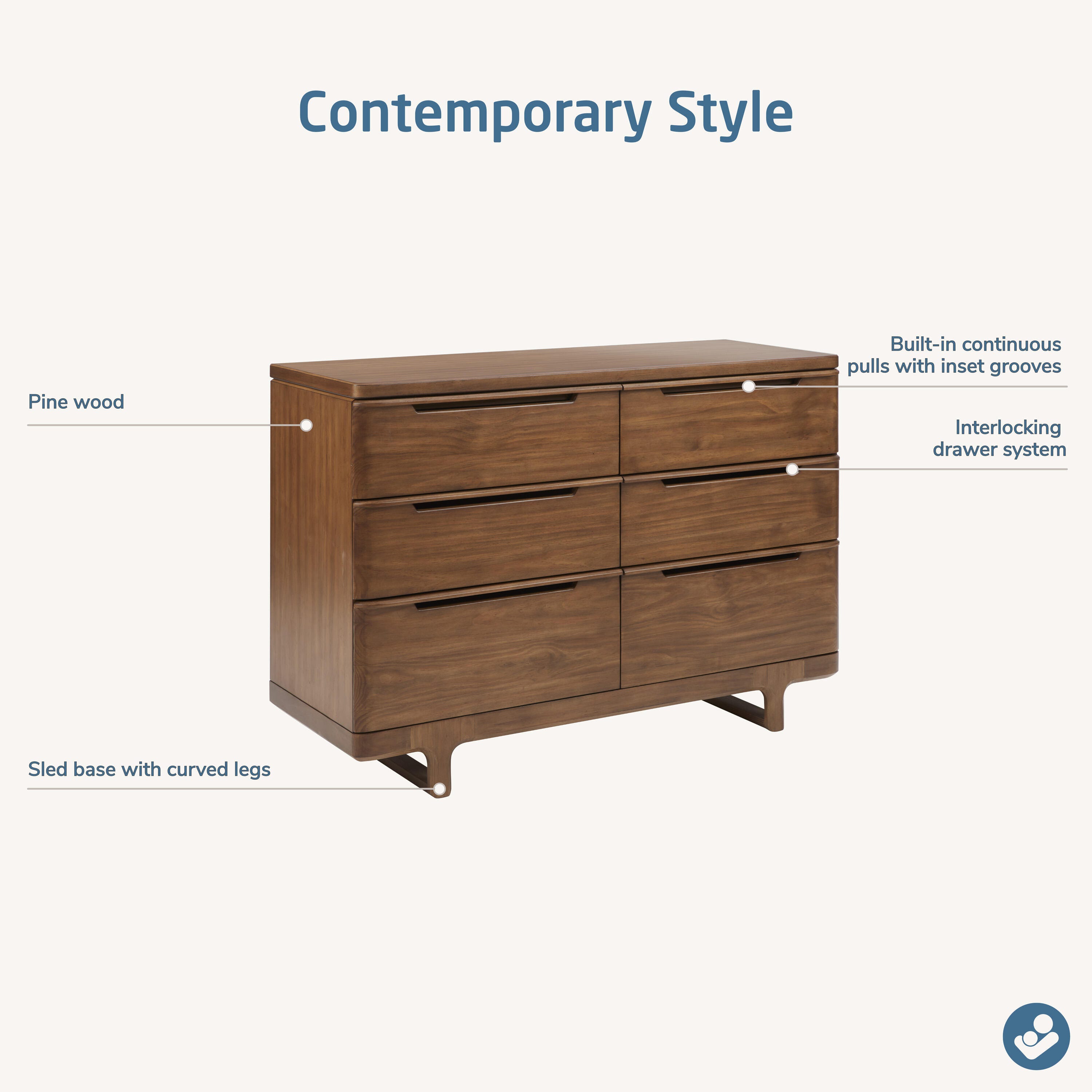 Maxi Cosi Embraced Forms 6 Drawer Dresser, , large