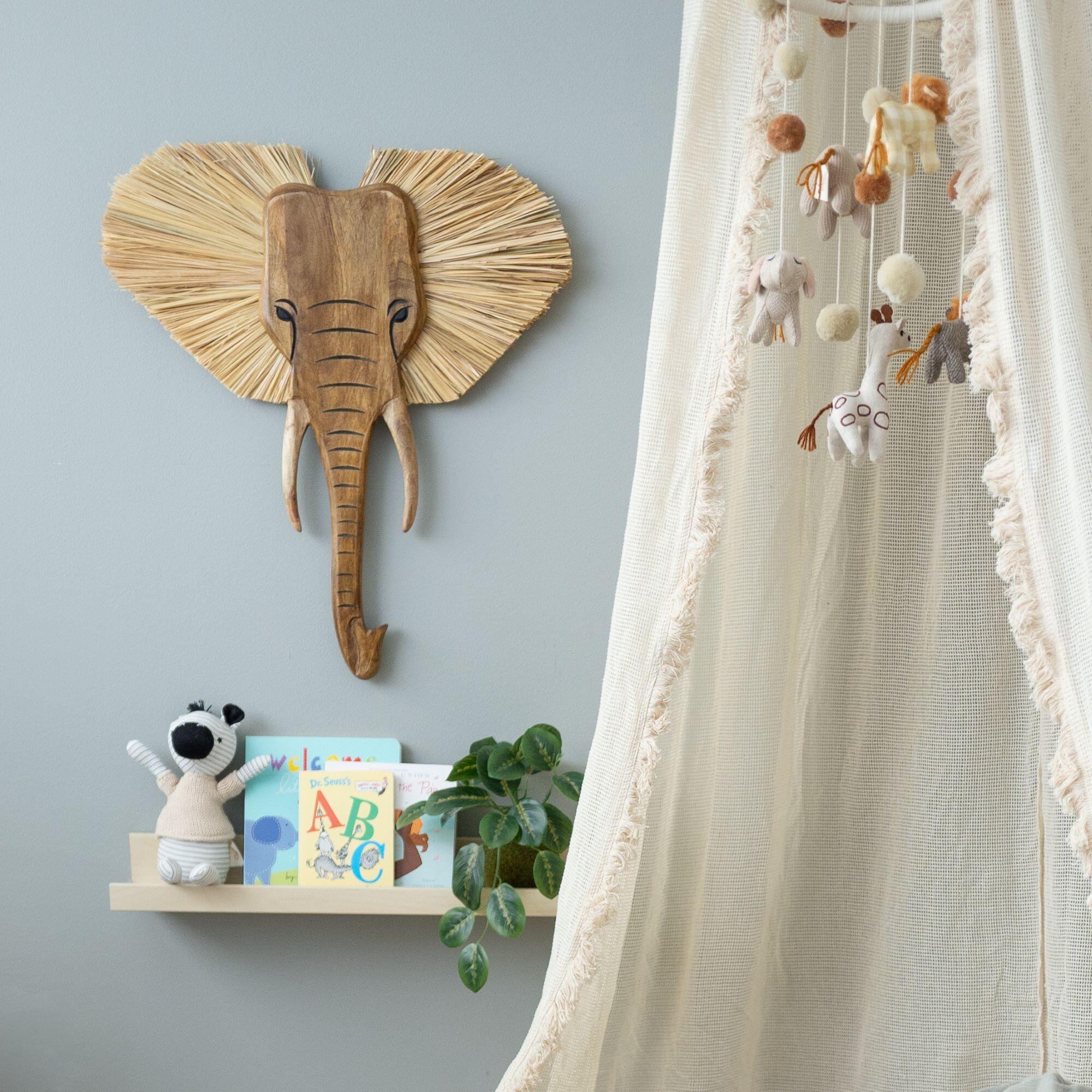 Crane Baby Elephant Safari Wall Decor, , rollover