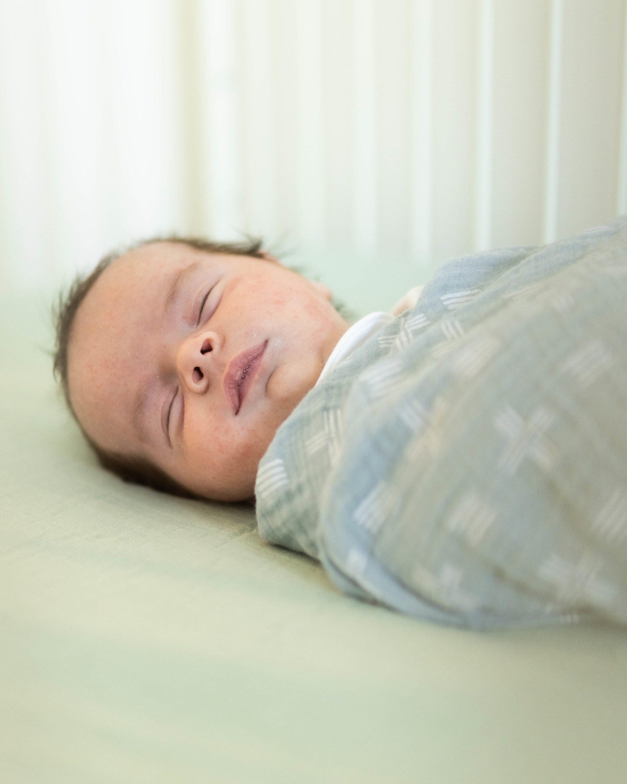 Crane Baby Fitted Crib Sheet, Green, large