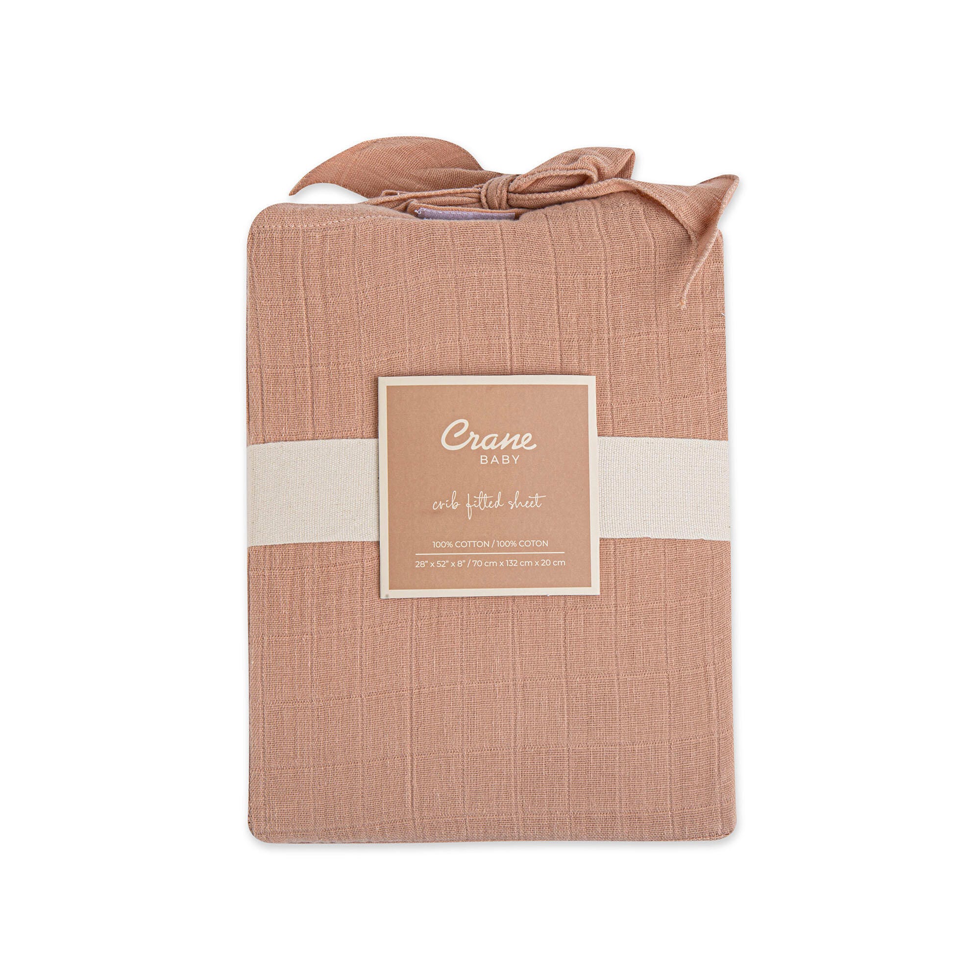 Crane Baby Fitted Crib Sheet, Brown, large