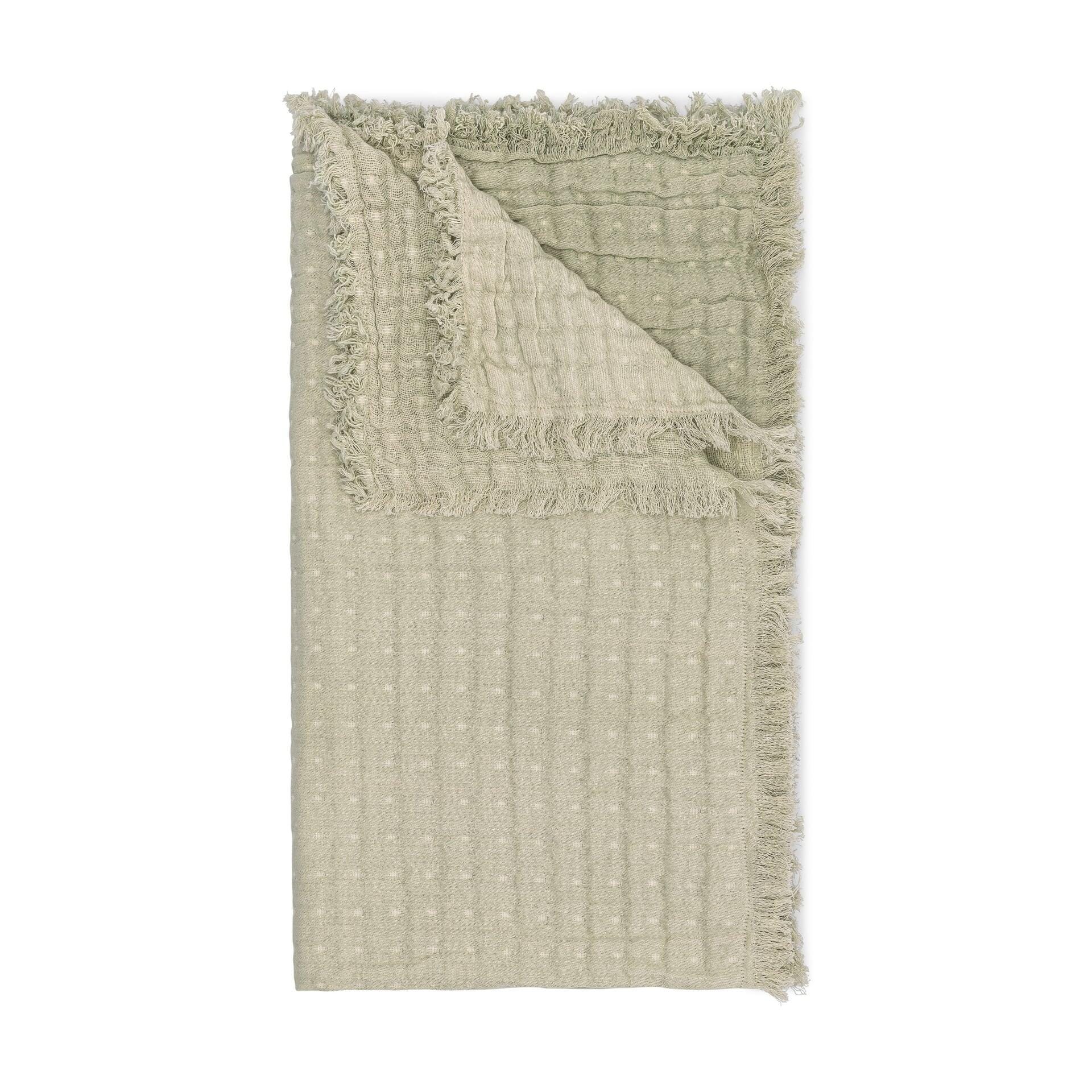 Crane Baby Multi-Layer Baby Blanket, Green, large
