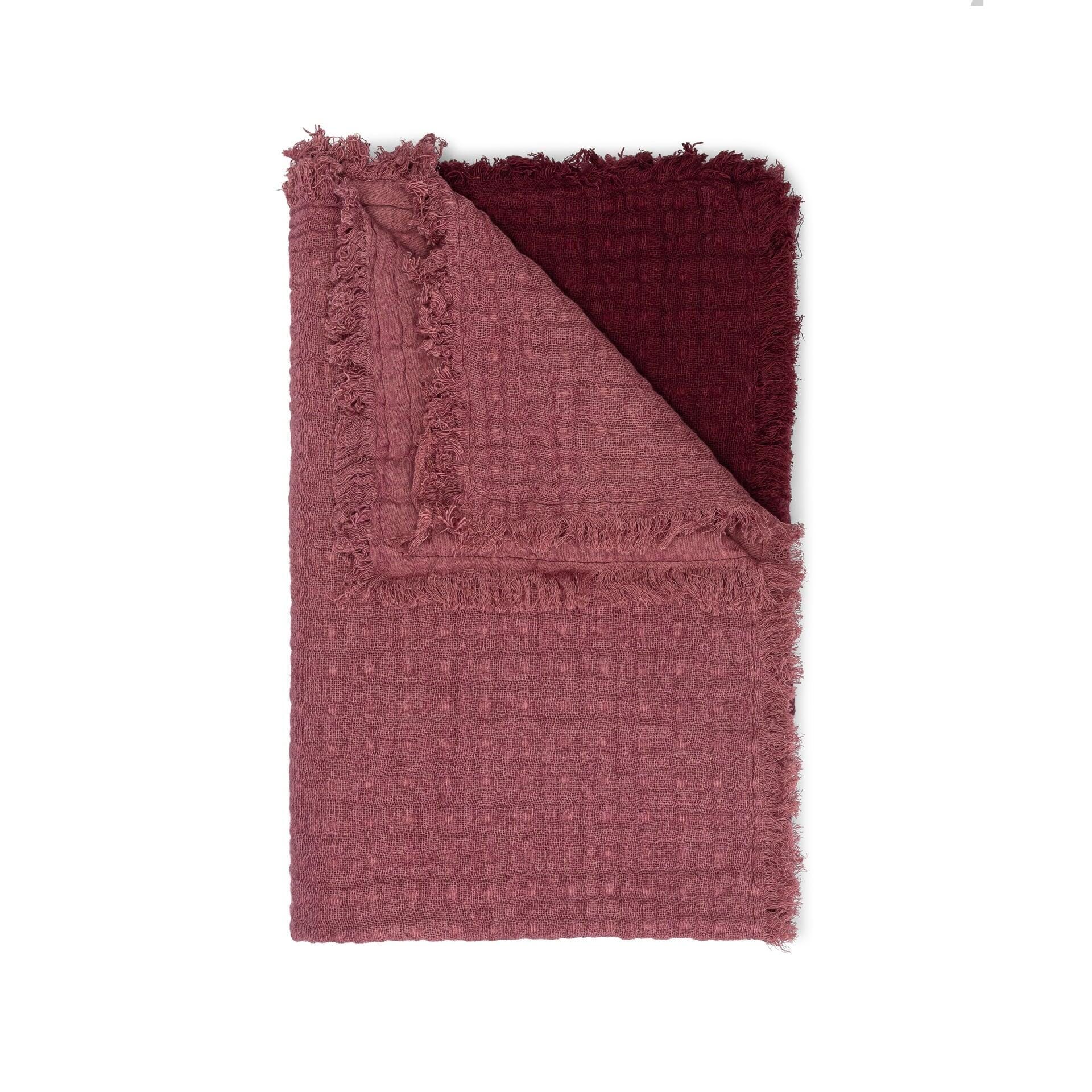 Crane Baby Multi-Layer Baby Blanket, Dark Red, large