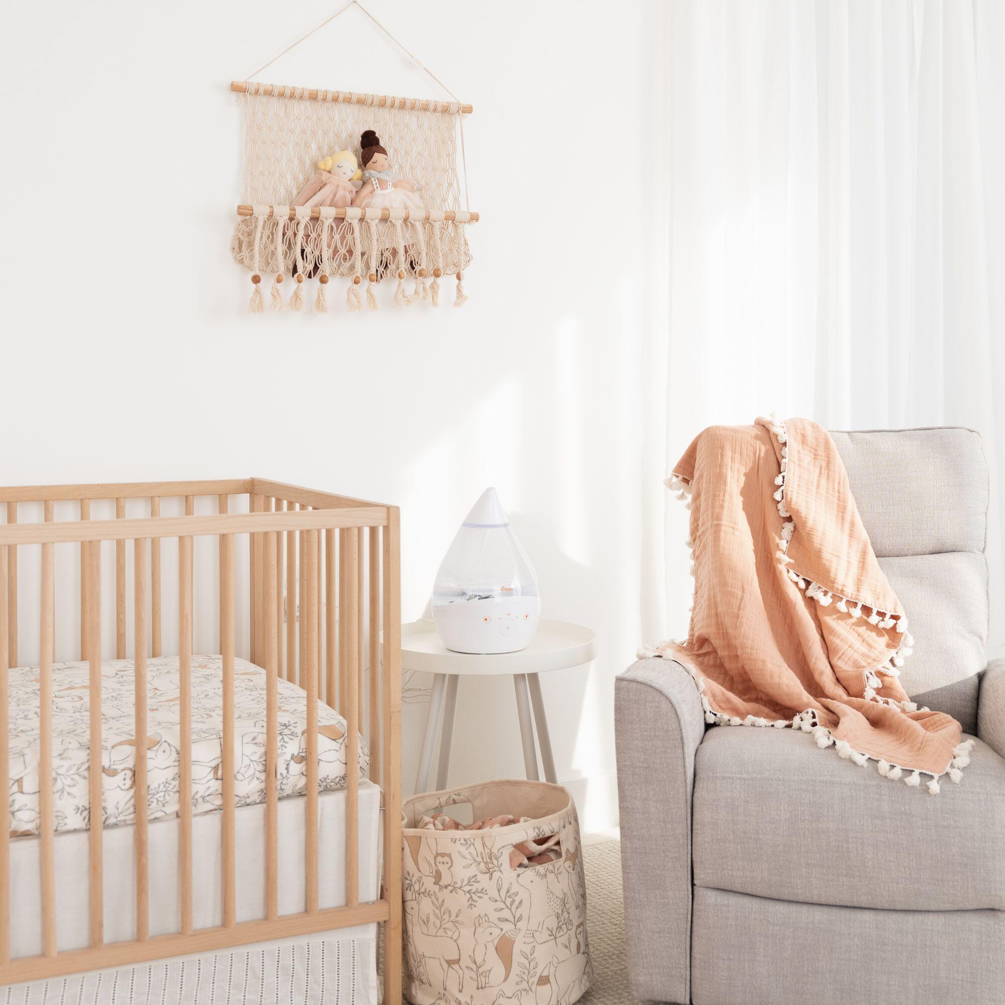 Crane Baby Tasseled Baby Blanket, Copper, large