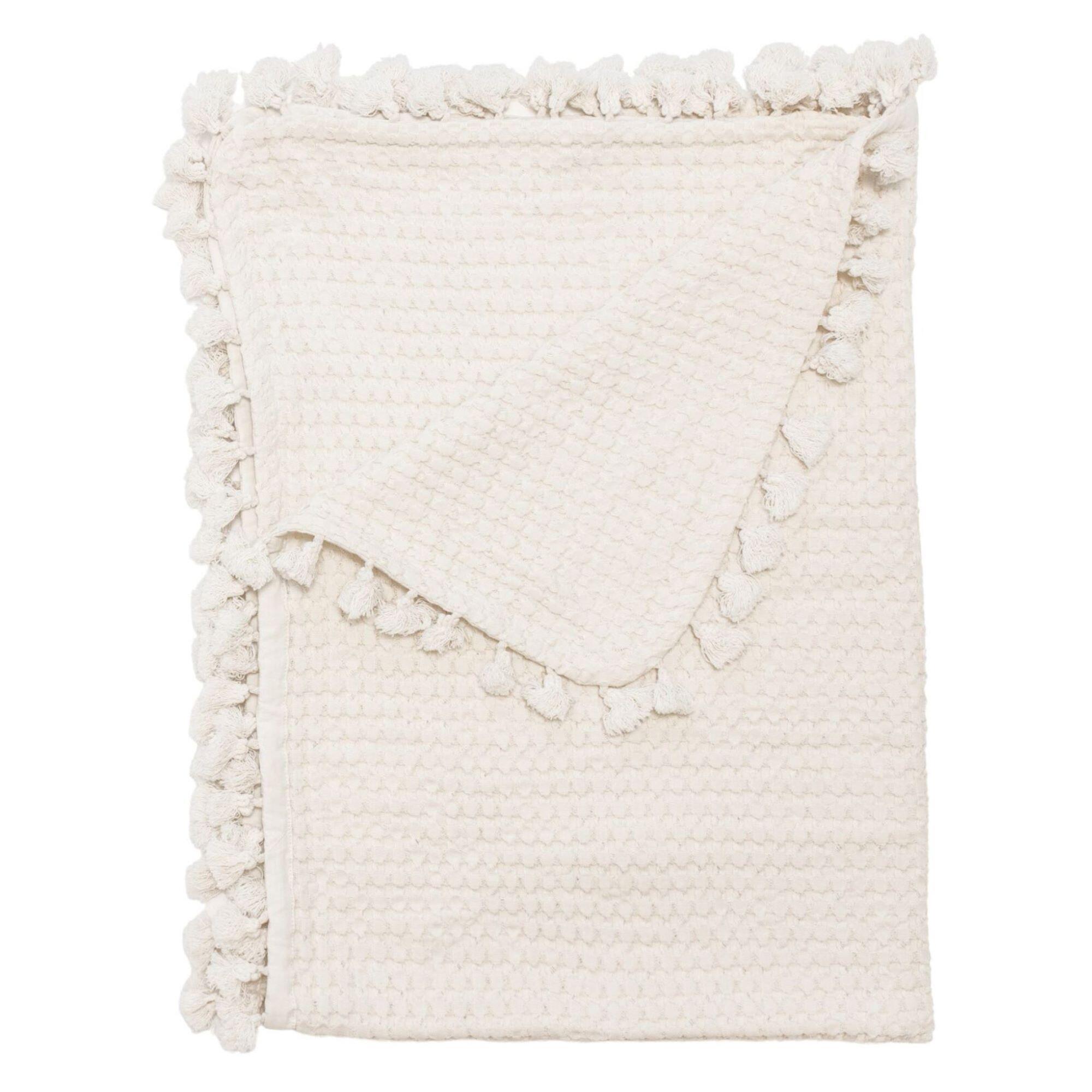 Crane Baby Waffle Baby Blanket, , large