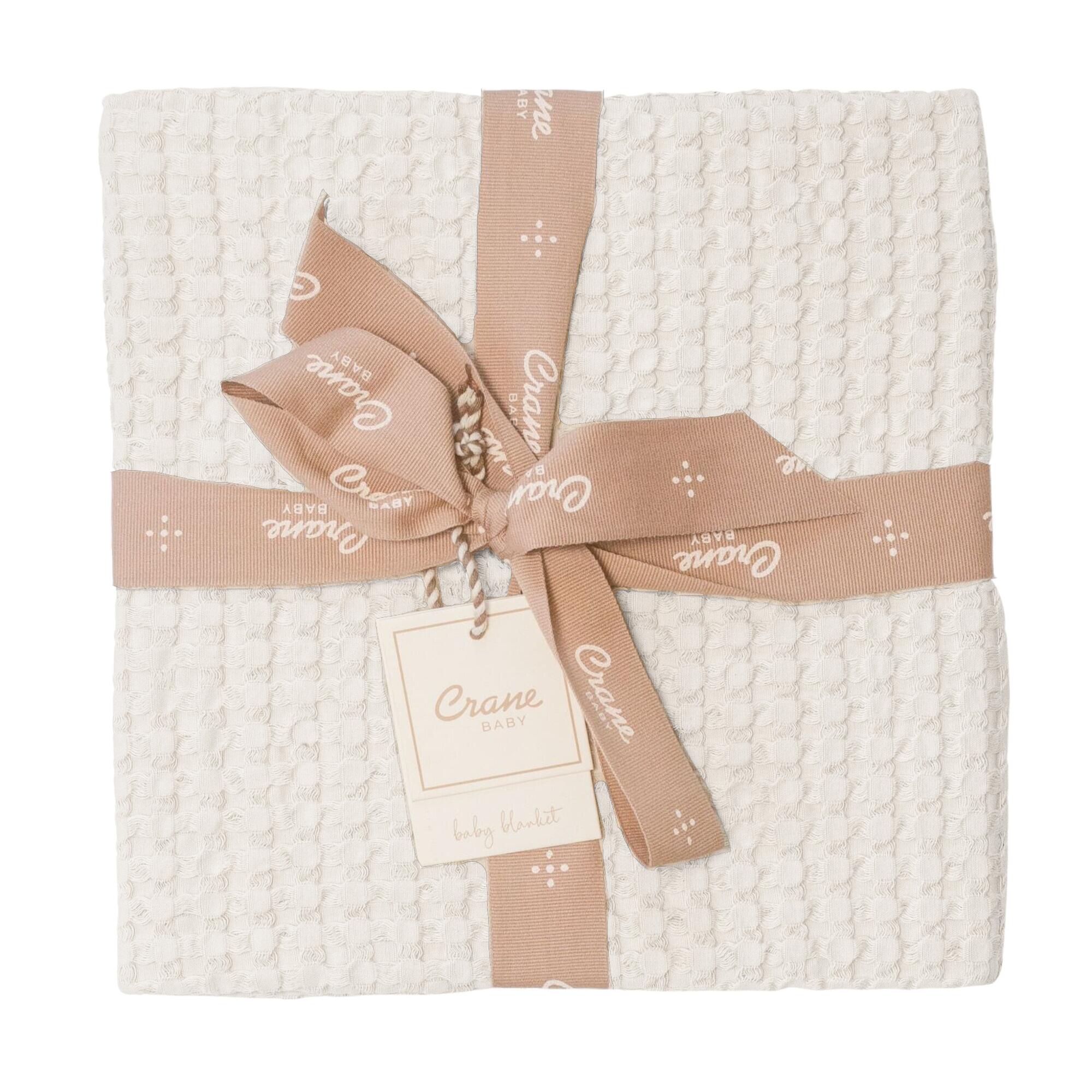 Crane Baby Waffle Baby Blanket, , large