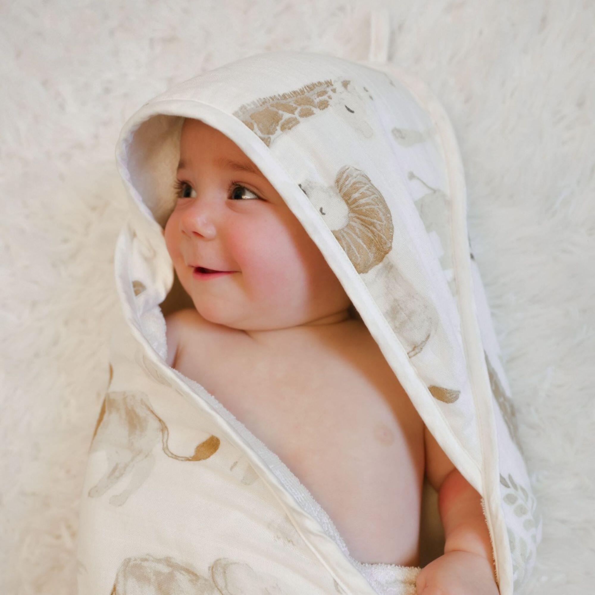 Crane Baby  Kendi Baby Hooded Towel, , large
