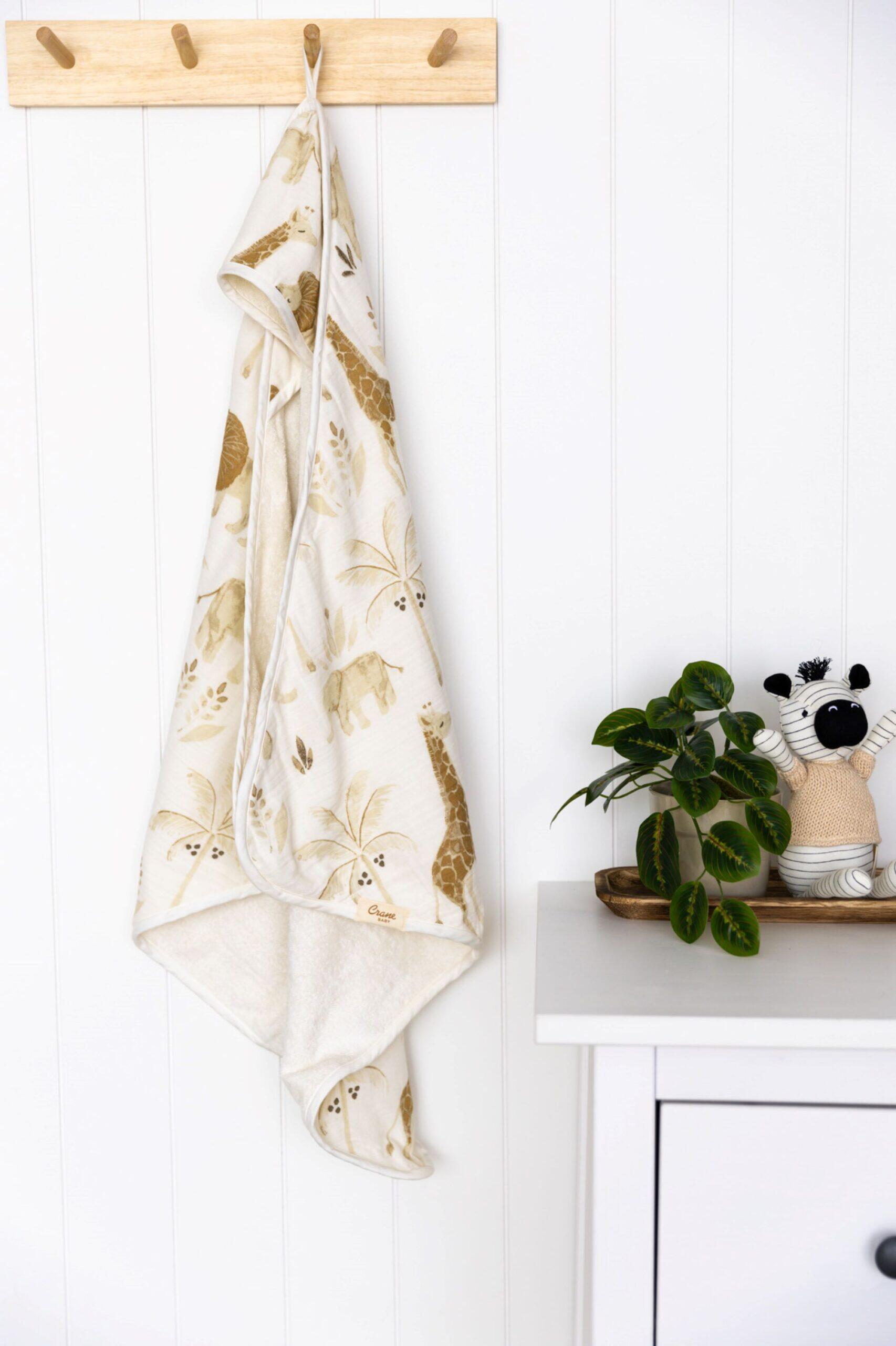 Crane Baby  Kendi Baby Hooded Towel, , large