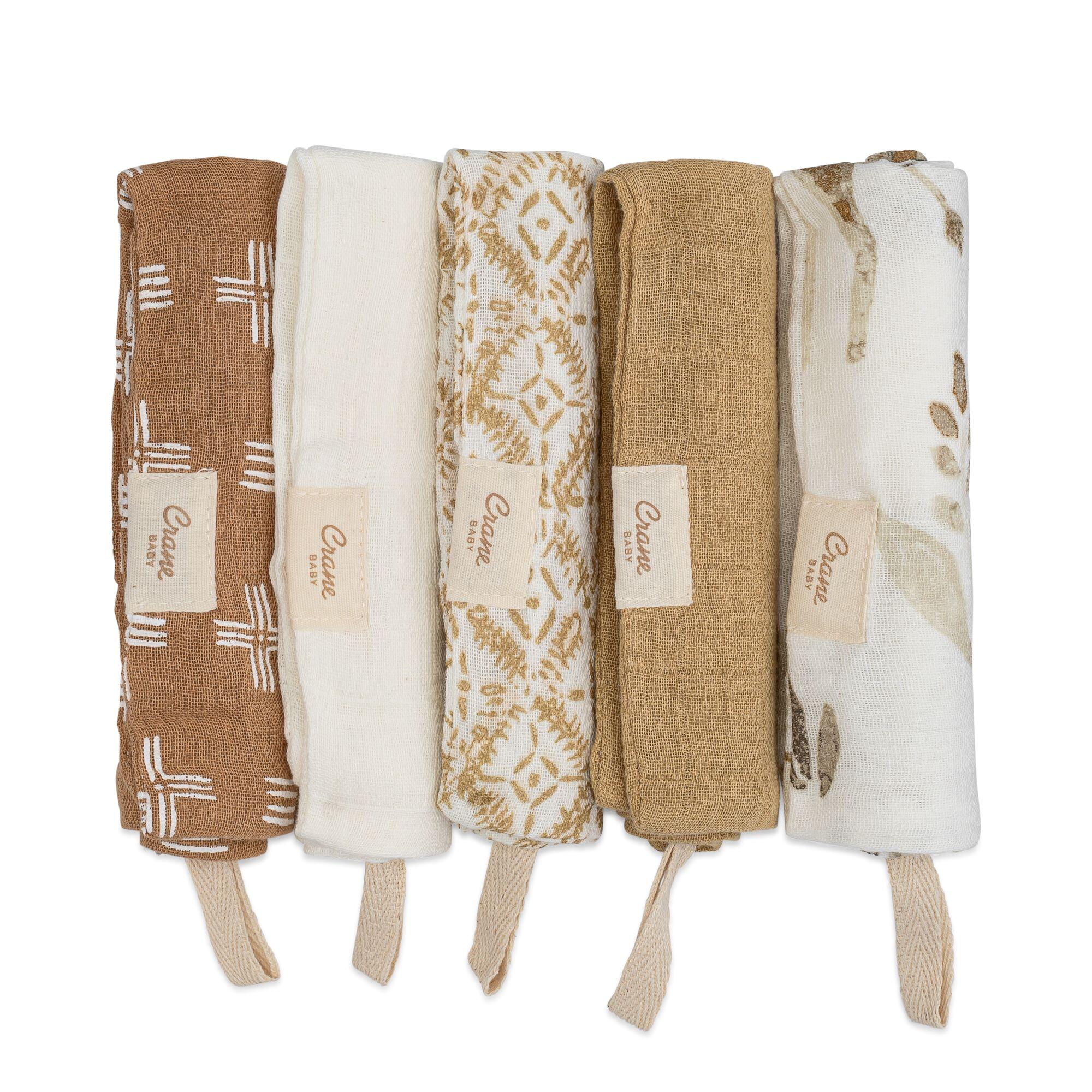 Crane Baby  Kendi Baby Washcloth (Set of 5), , large
