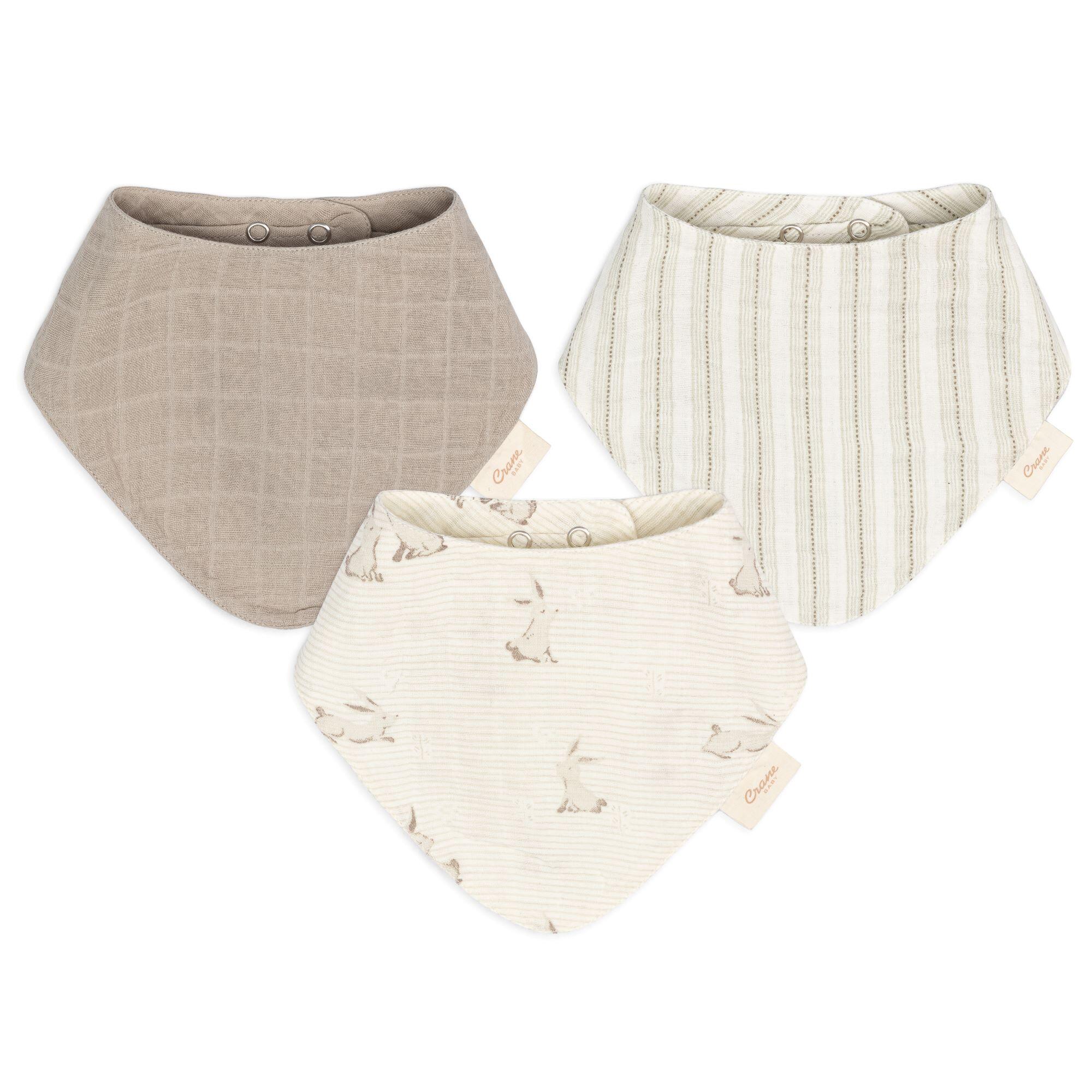Crane Baby Avery Baby Bib (Set of 3), , large