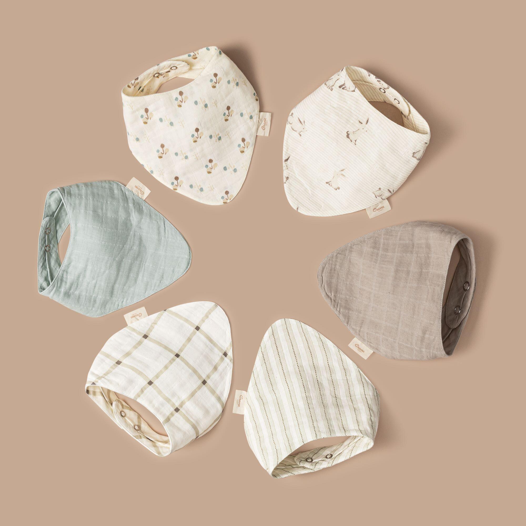 Crane Baby Avery Baby Bib (Set of 3), , large