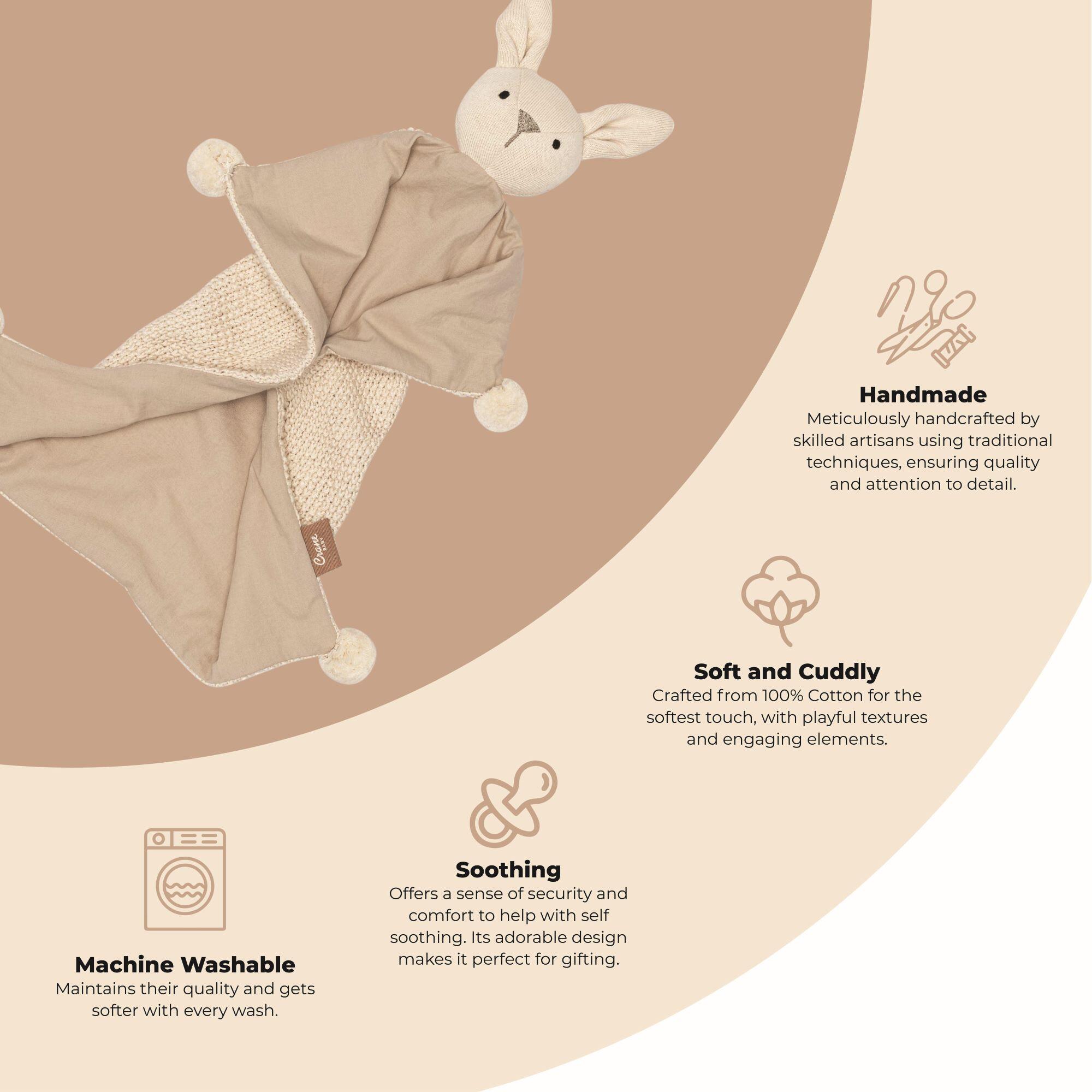Crane Baby Avery Baby Bunny Blanket, , large
