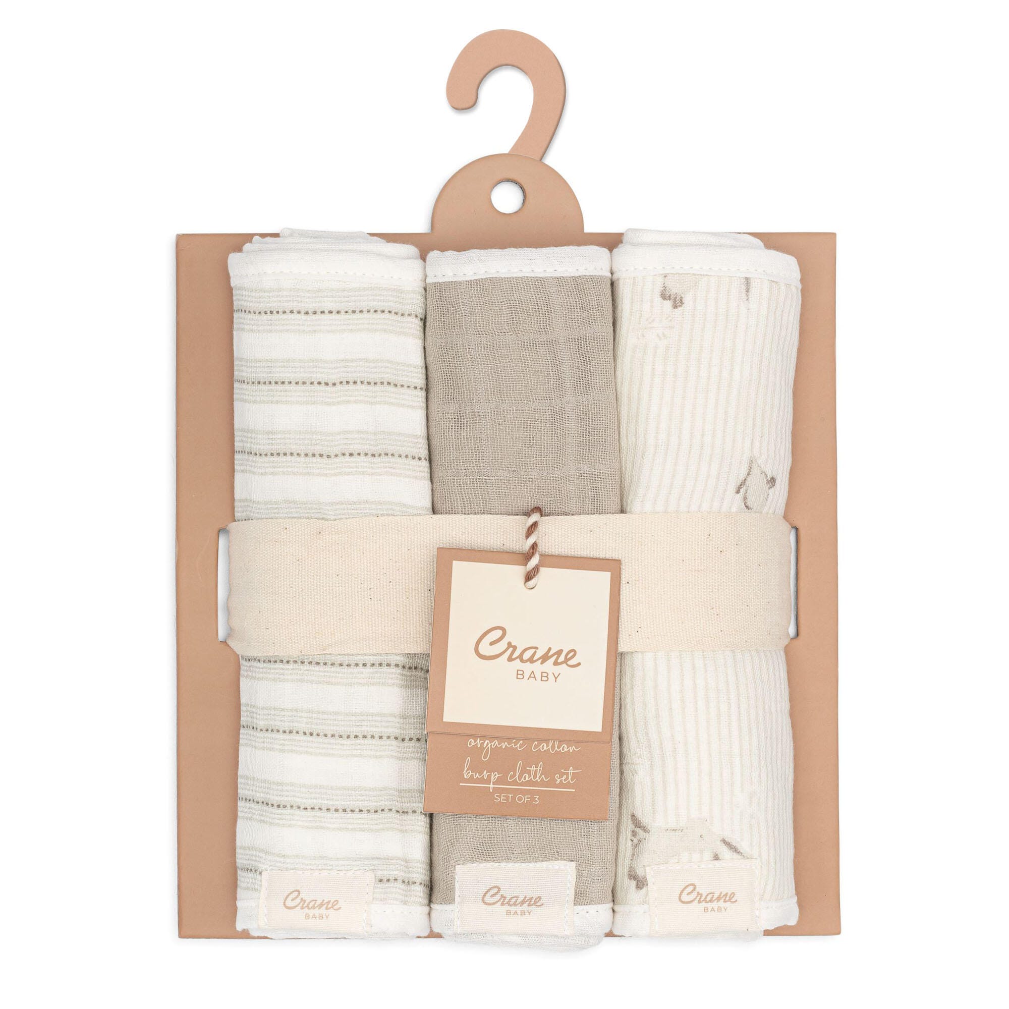 Crane Baby Avery Burp Cloth (Set of 3), , large