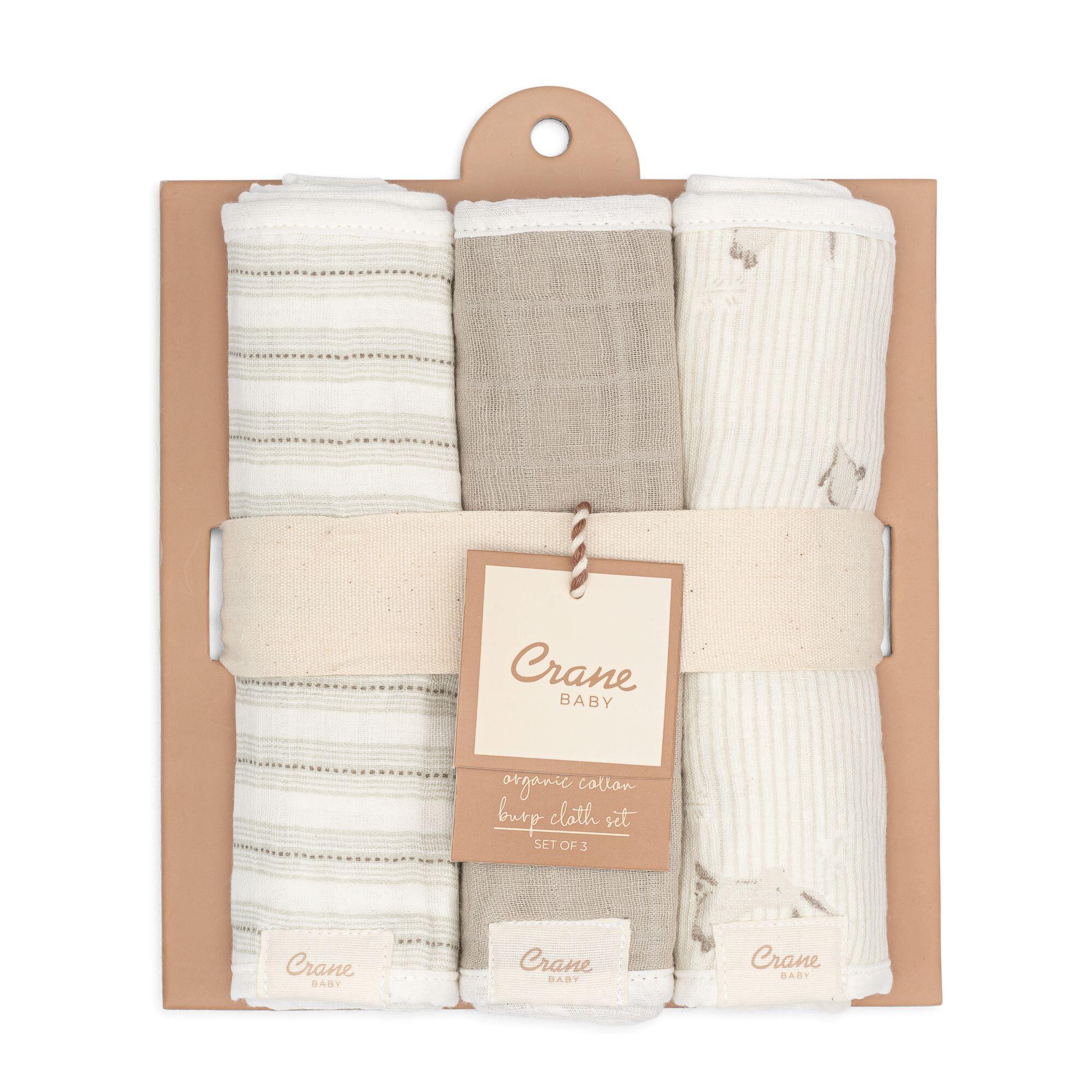 Crane Baby Avery Burp Cloth (Set of 3), , large