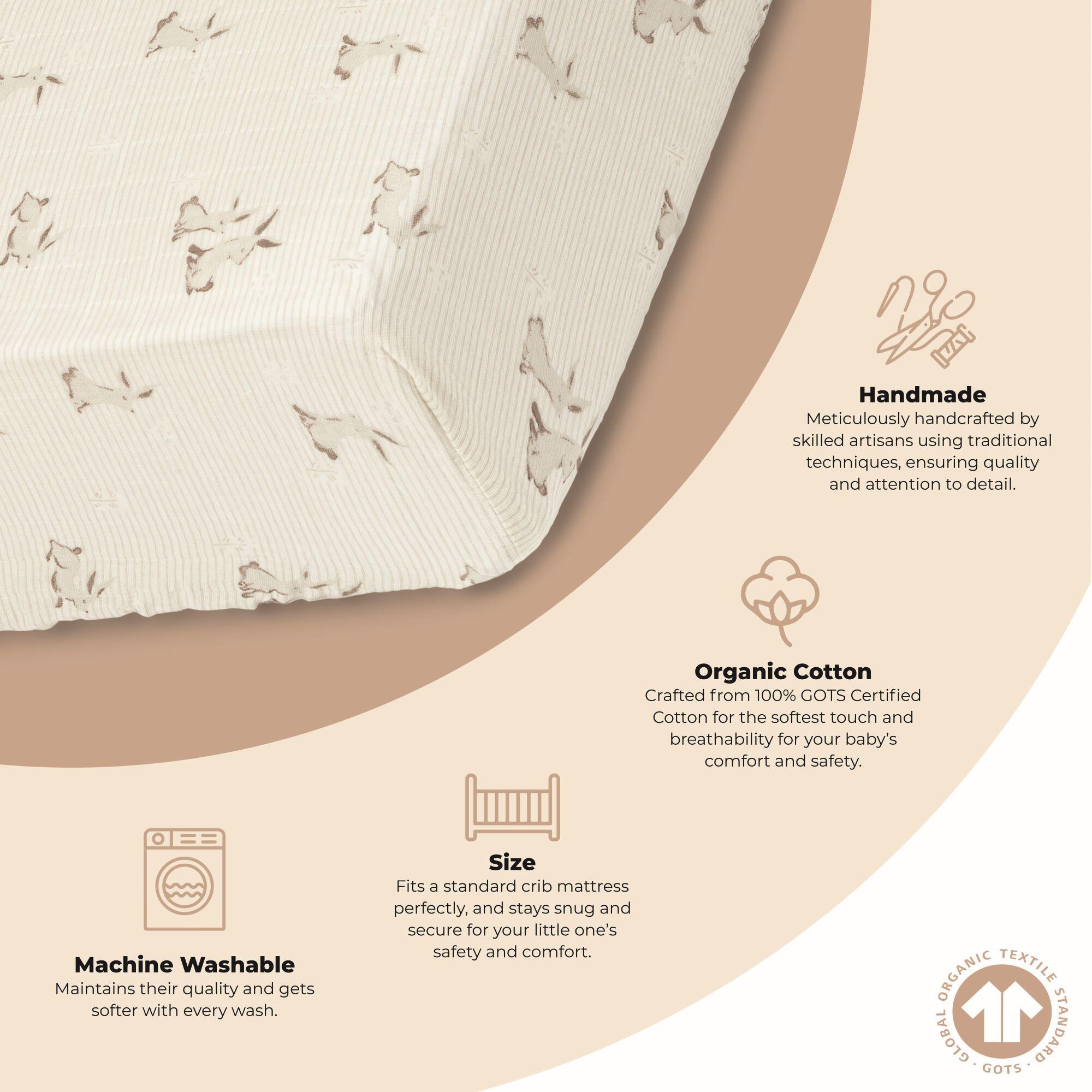 Crane Baby Avery Crib Sheet, , large