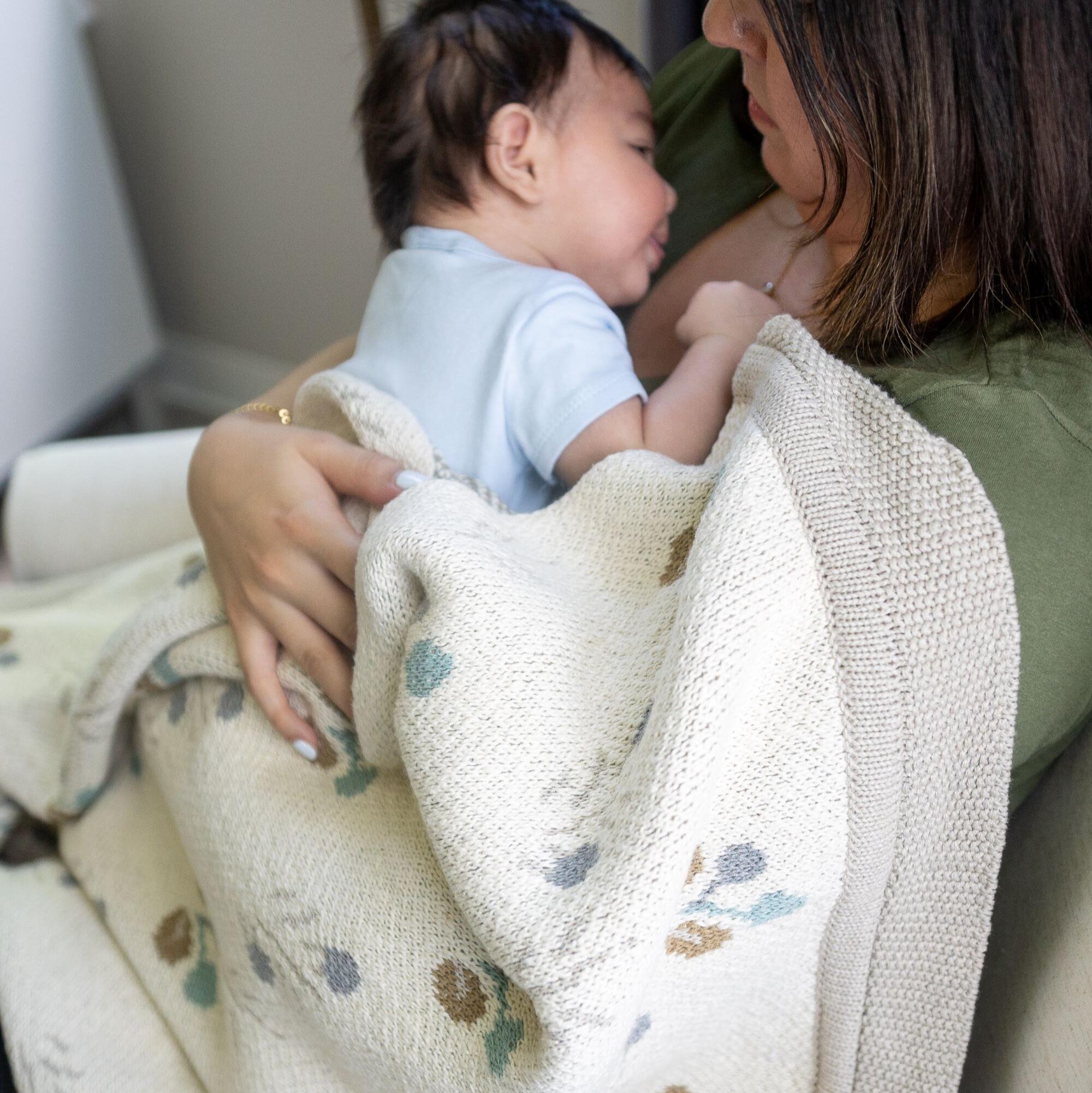 Crane Baby Avery Reversible Baby Blanket, , large