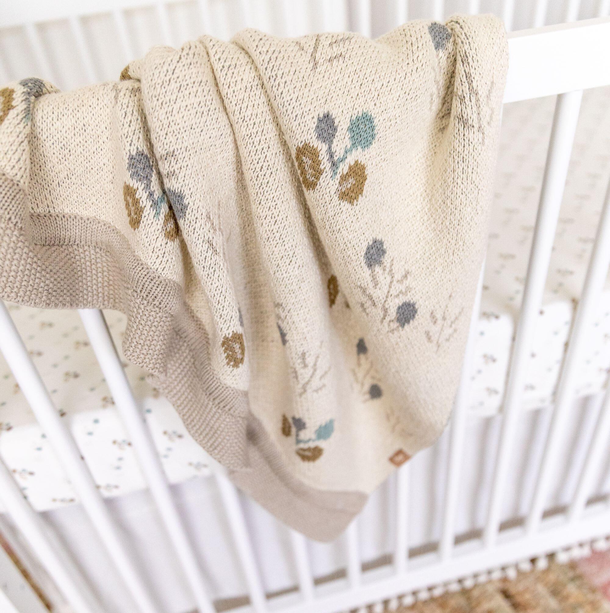 Crane Baby Avery Reversible Baby Blanket, , large