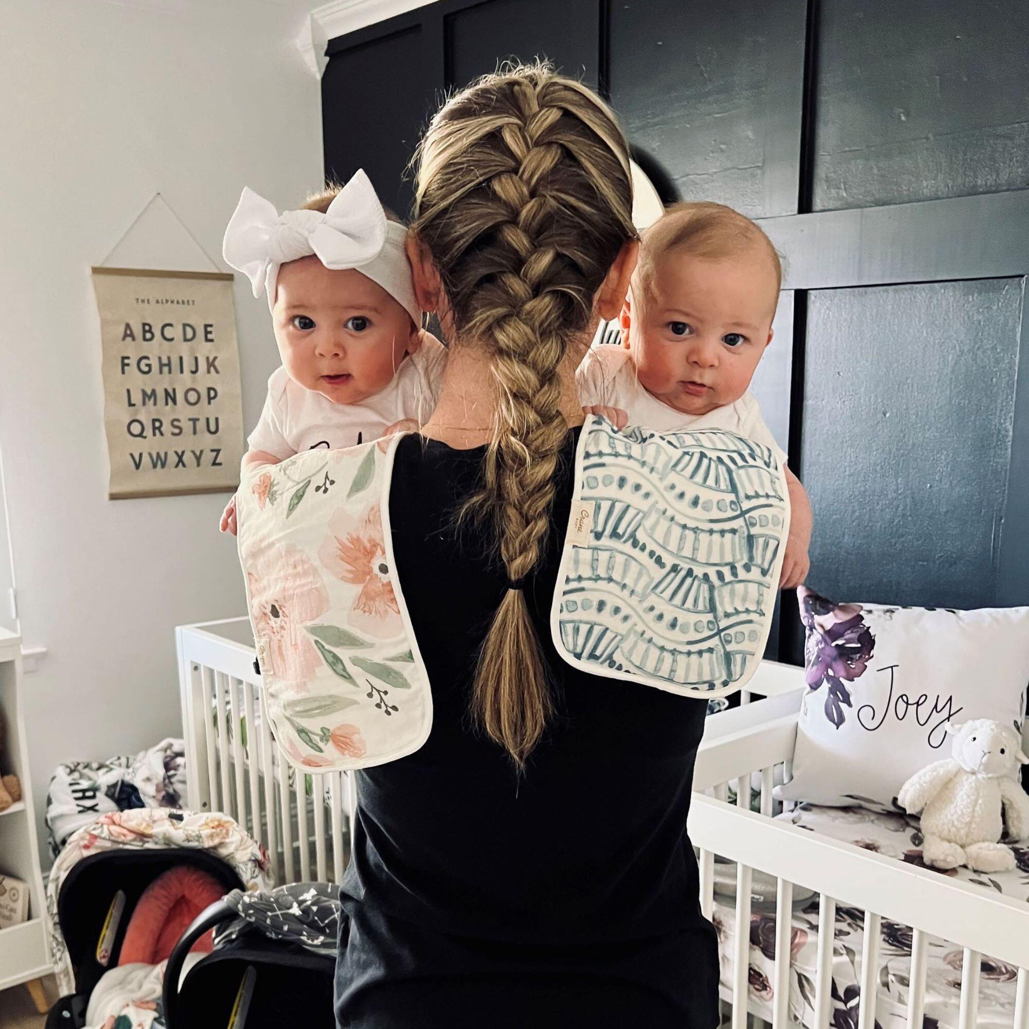 Crane Baby Caspian Burp Cloth (Set of 3), , large