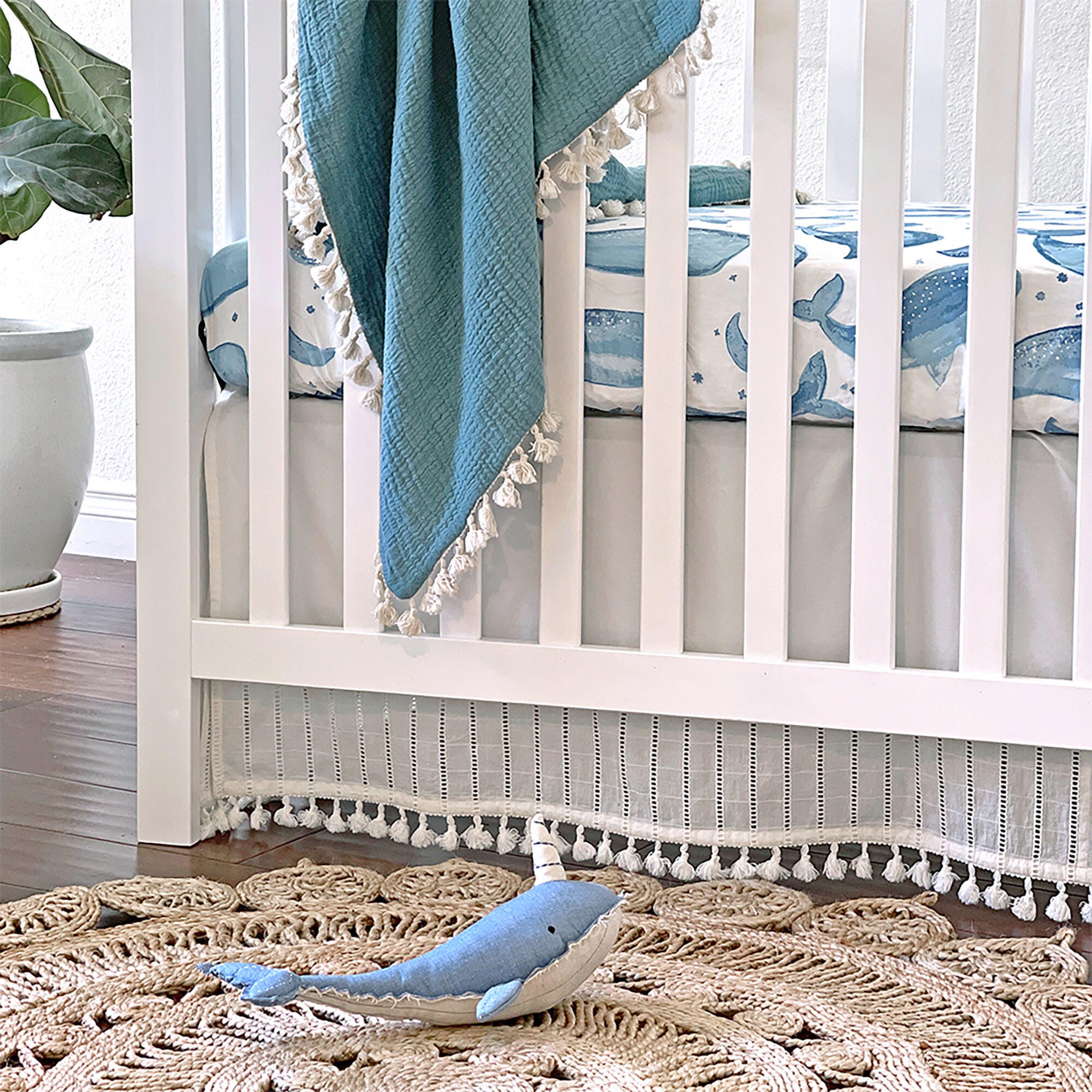 Crane Baby Caspian Crib Sheet, , large