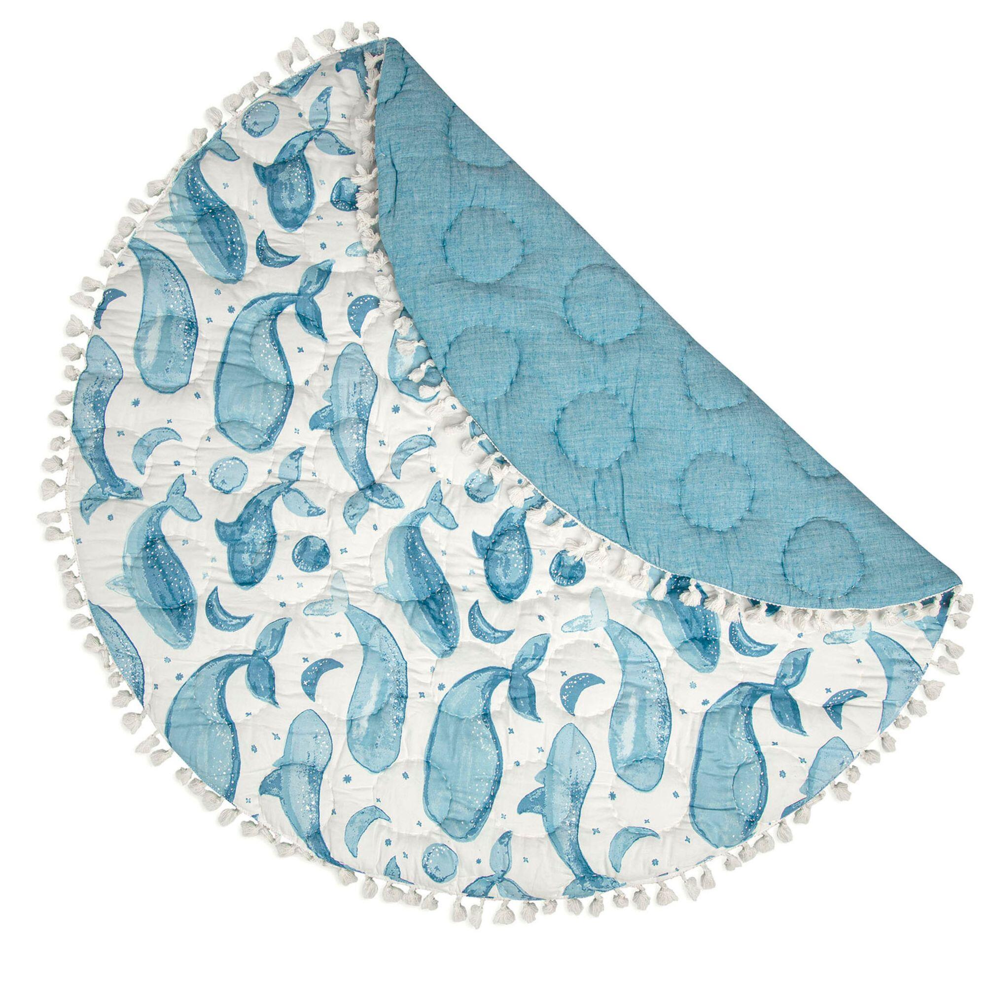 Crane Baby Caspian Quilted Baby Play Mat, , large
