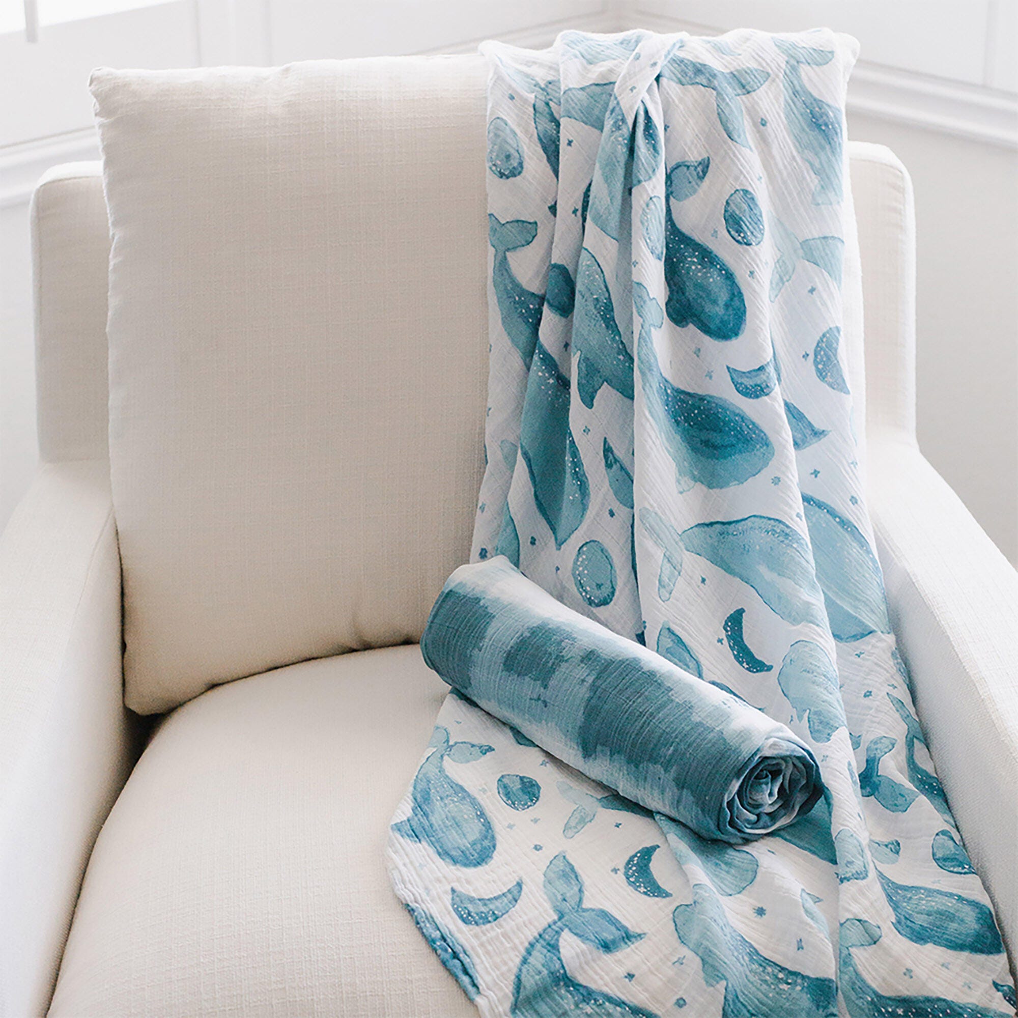 Crane Baby Caspian Swaddle Wrap (Set of 2), , rollover