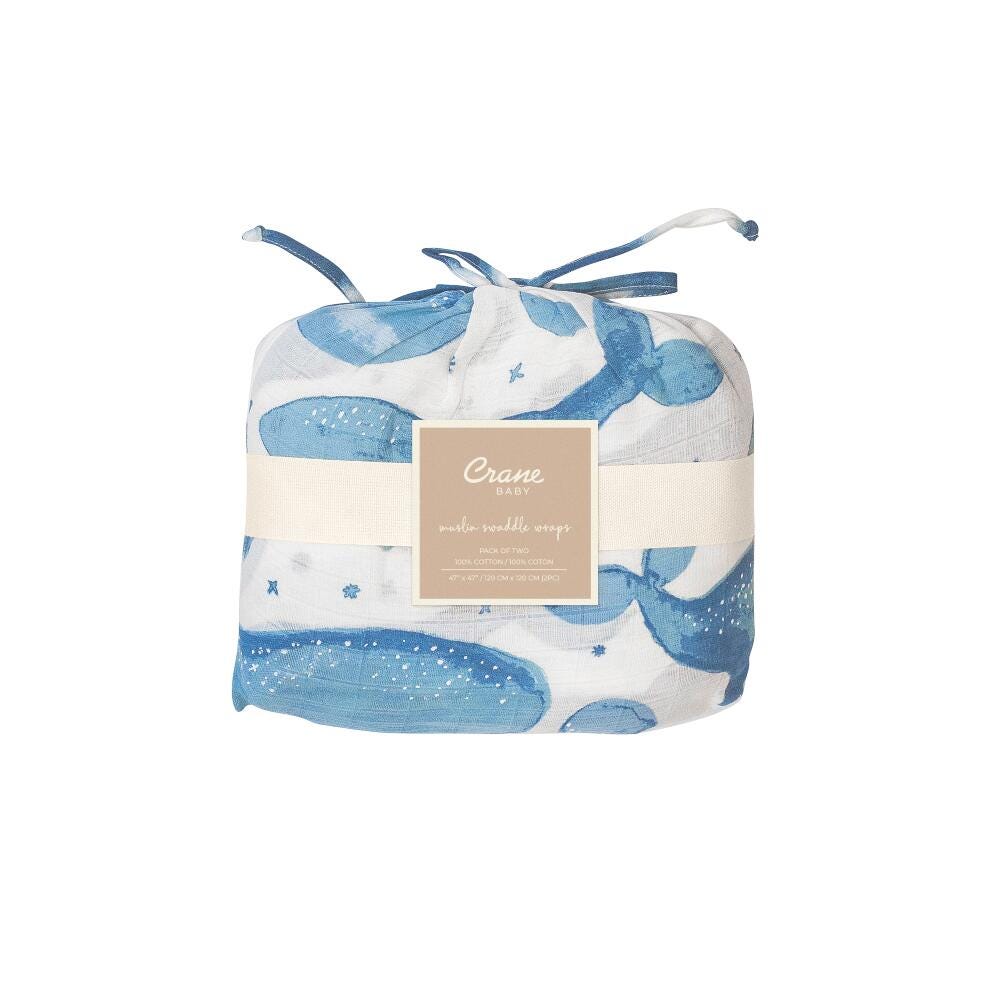 Crane Baby Caspian Swaddle Wrap (Set of 2), , large
