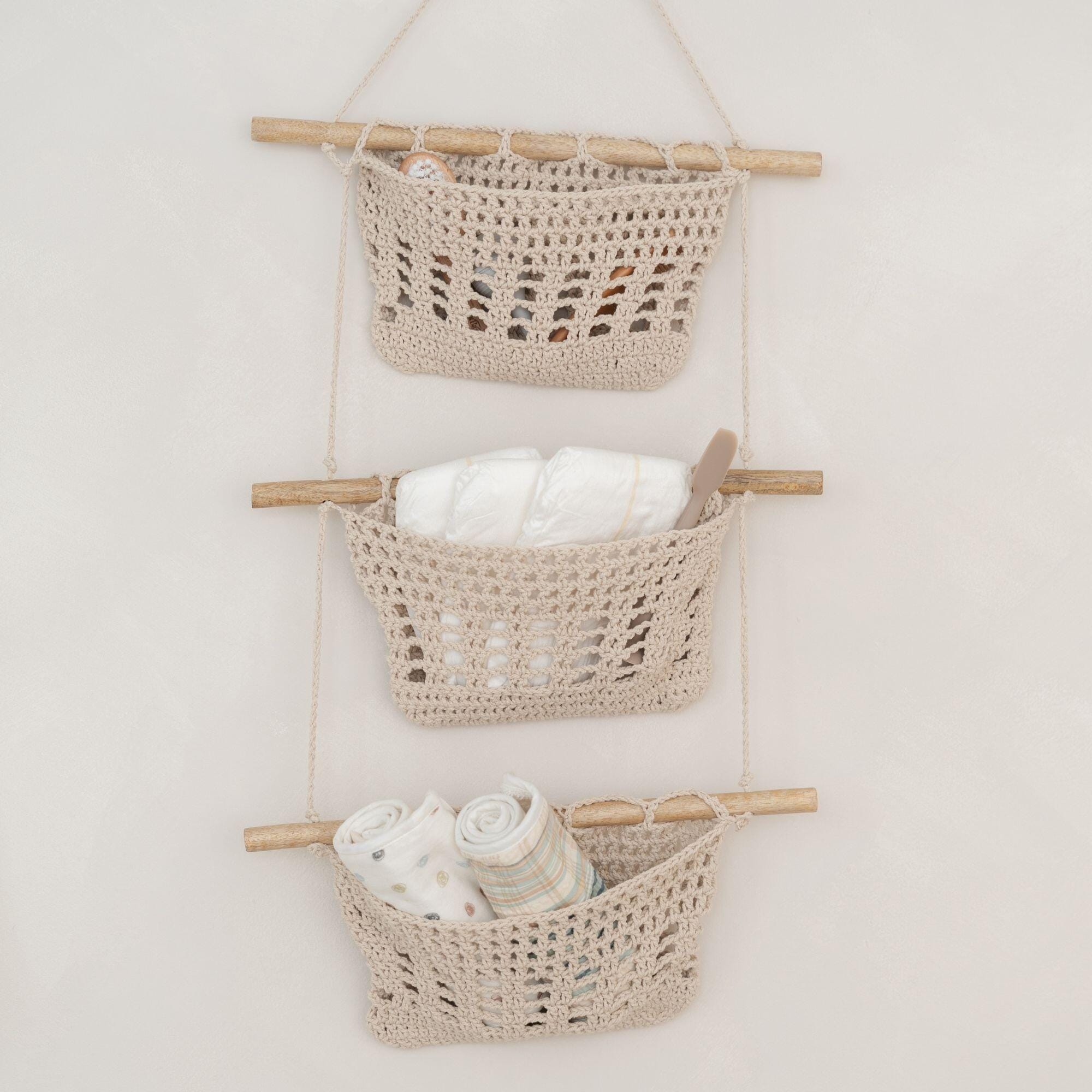 Crane Baby Charlie 3-Tier Wall Hanging Toy Storage Organizer, , rollover