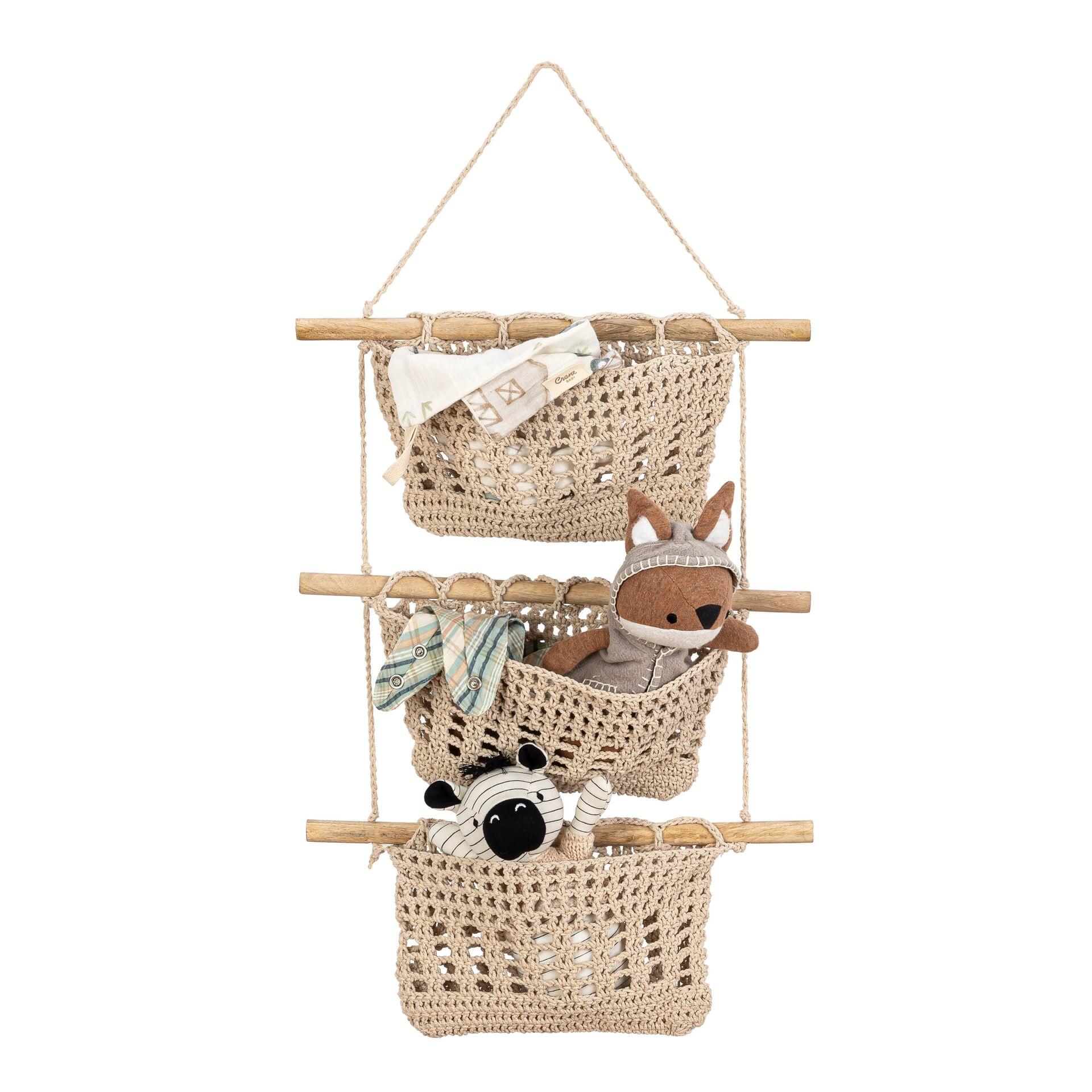 Crane Baby Charlie 3-Tier Wall Hanging Toy Storage Organizer, , large