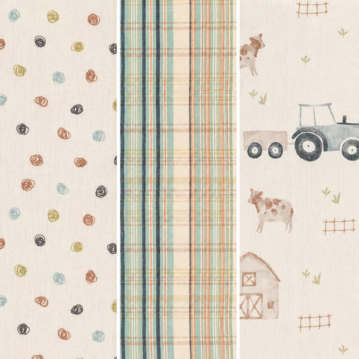 Crane Baby Charlie Burp Cloth (Set of 3), , large