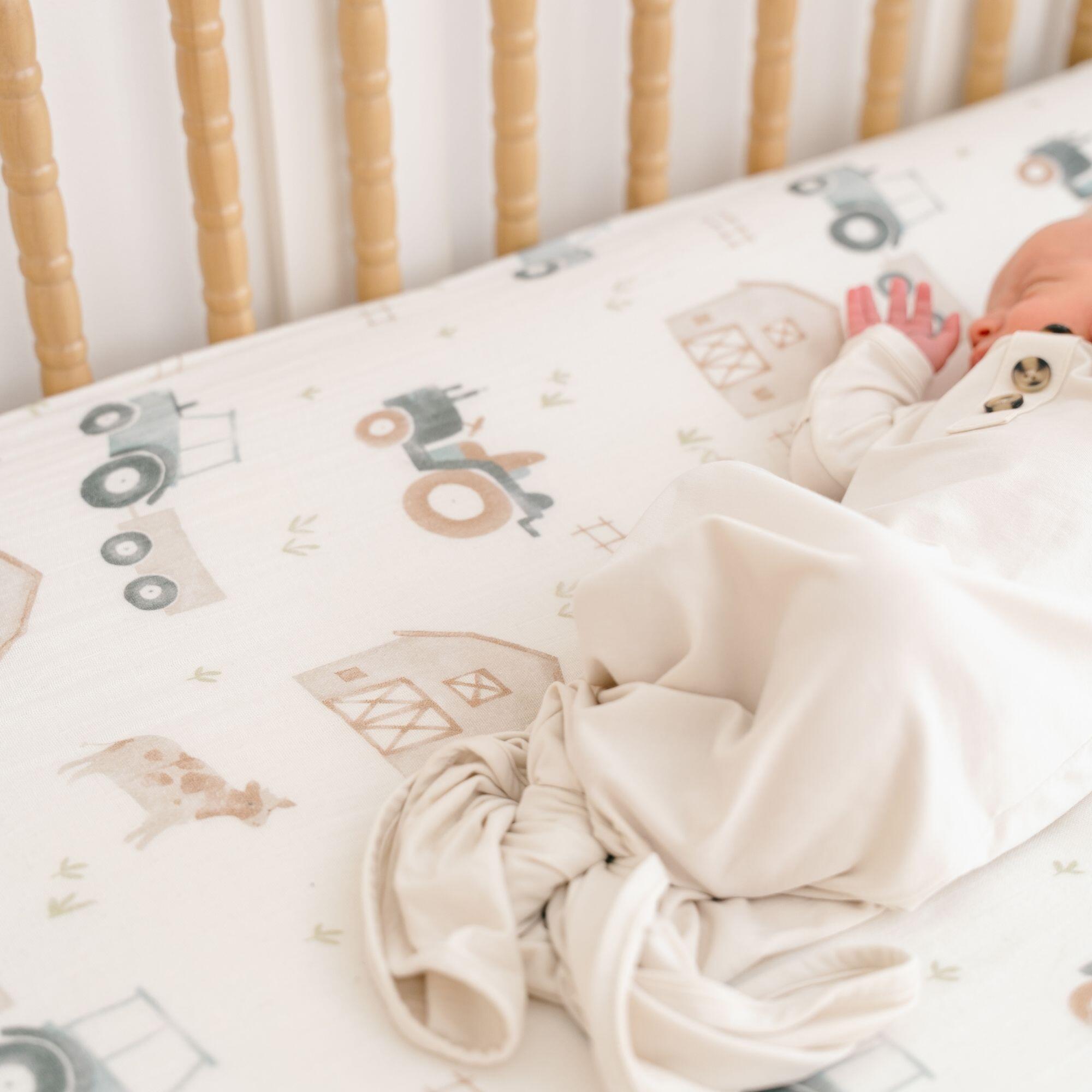 Crane Baby Charlie Crib Sheet, , rollover