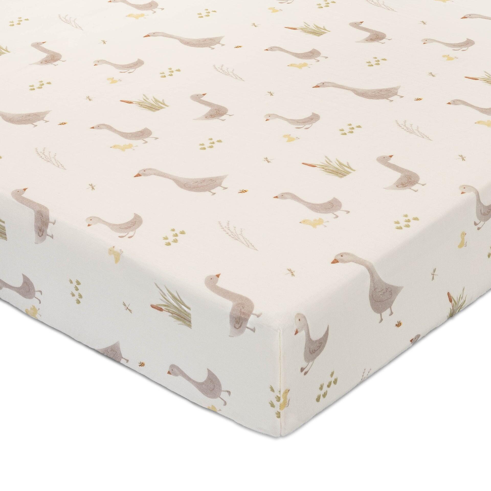 Crane Baby Charlie Goose Crib Sheet, , large