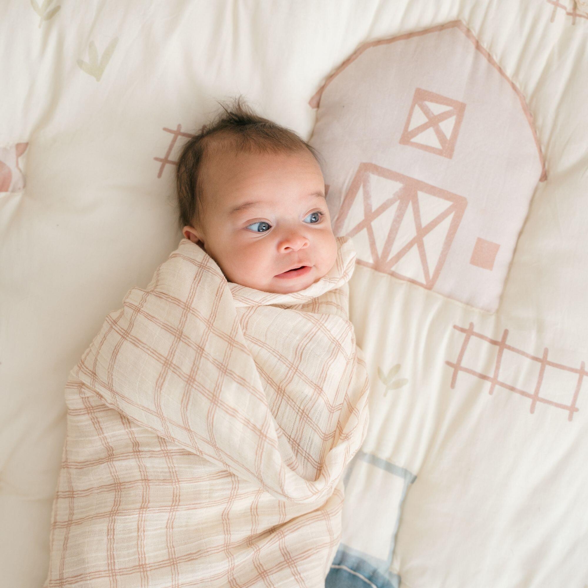 Crane Baby Charlie Goose Swaddle Wrap (Set of 2), , rollover