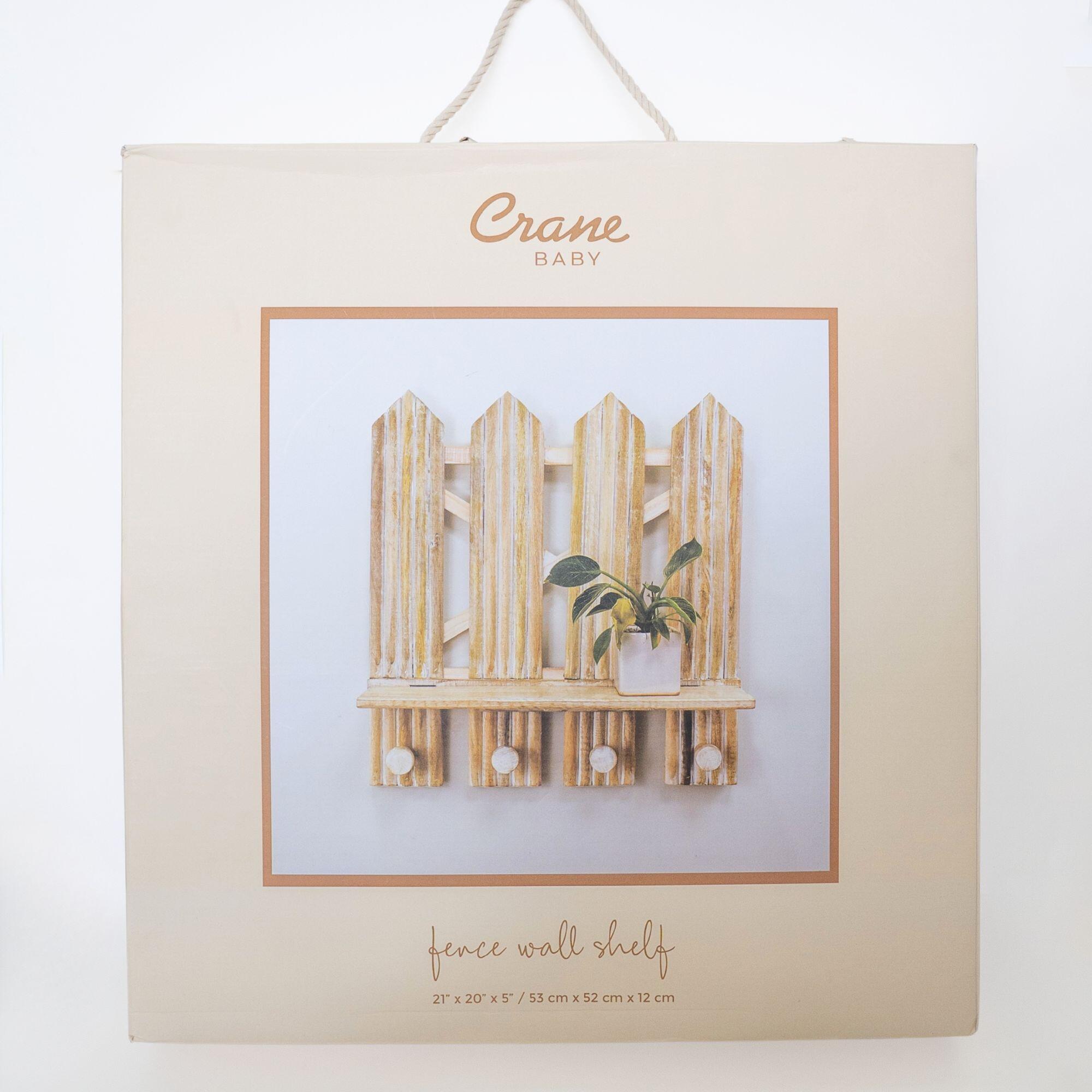 Crane Baby Charlie Nursery Fence Wall Shelf, , rollover