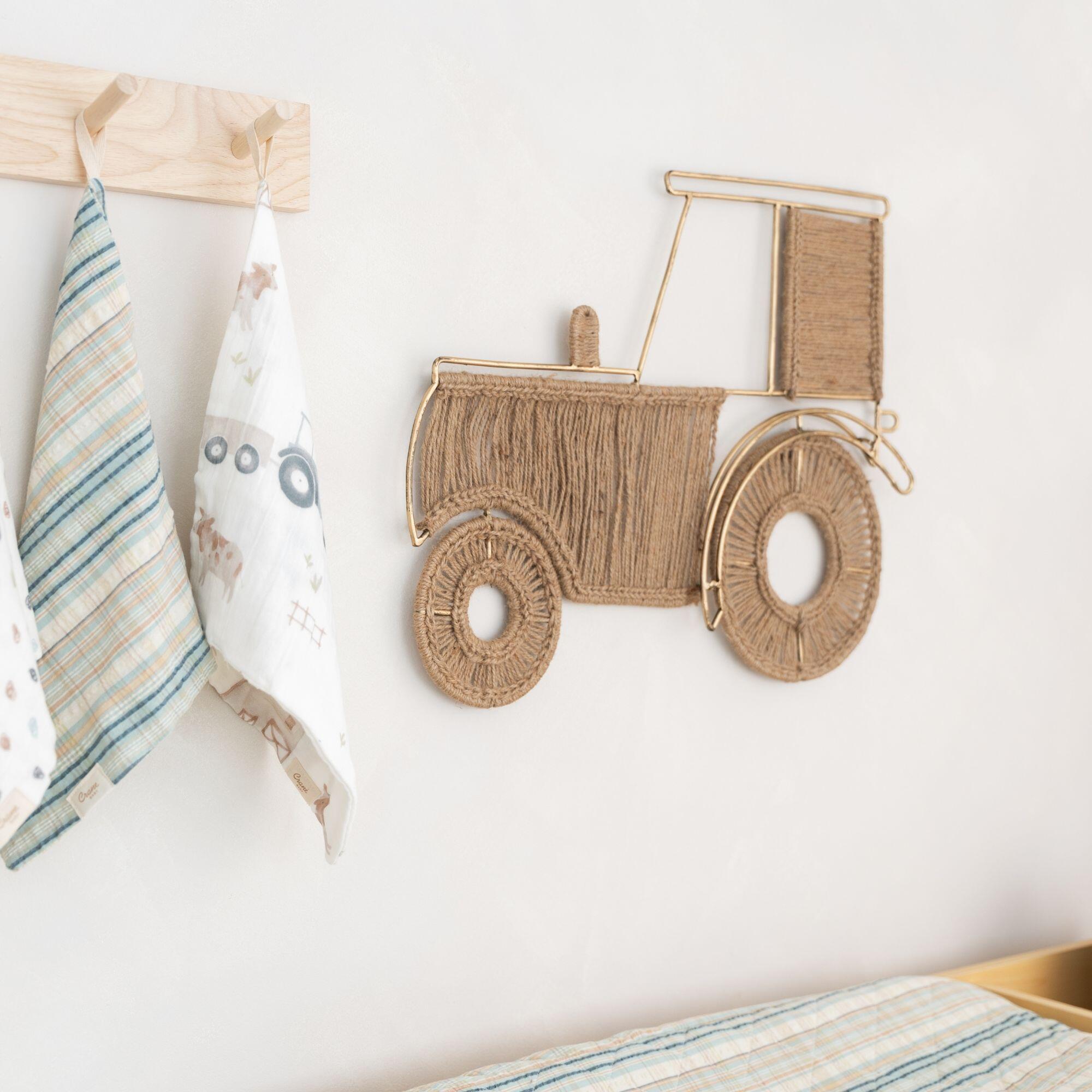 Crane Baby Charlie Nursery Tractor Wall Decor, , large