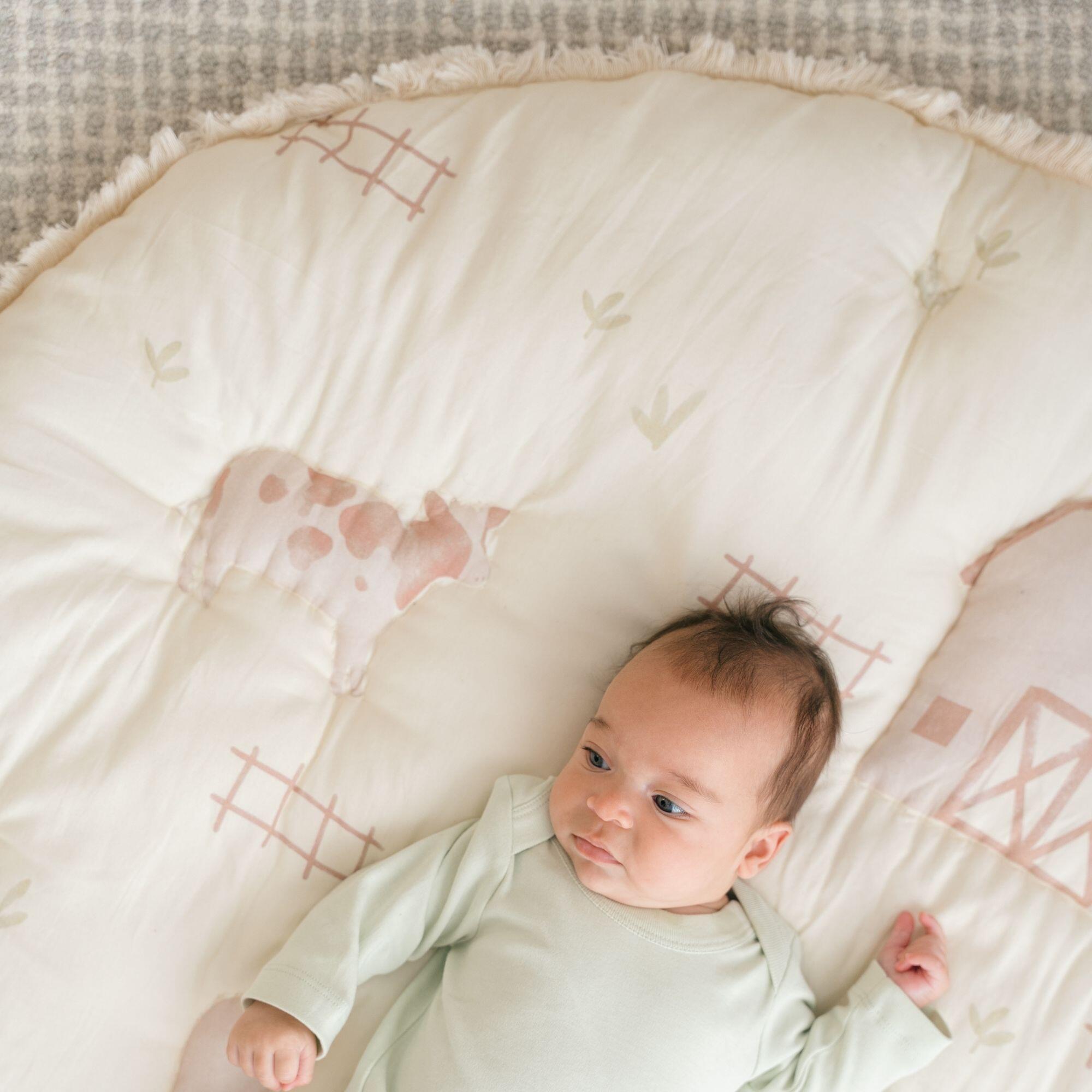 Crane Baby Charlie Quilted Baby Play Mat, , rollover