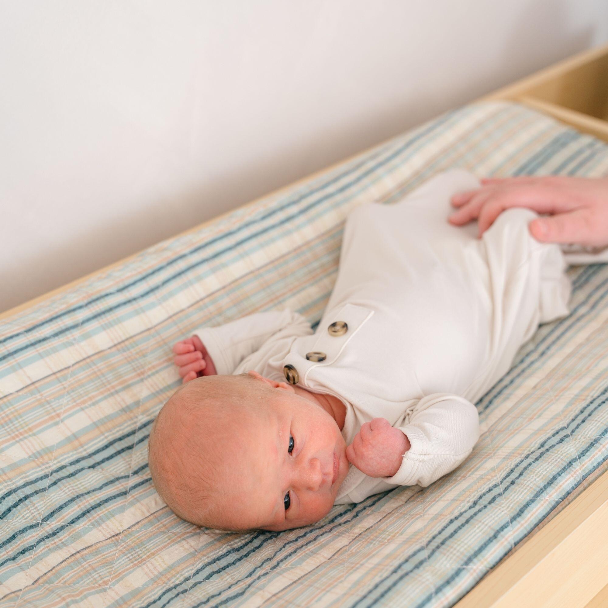 Crane Baby Charlie Quilted Changing Pad Cover, , large