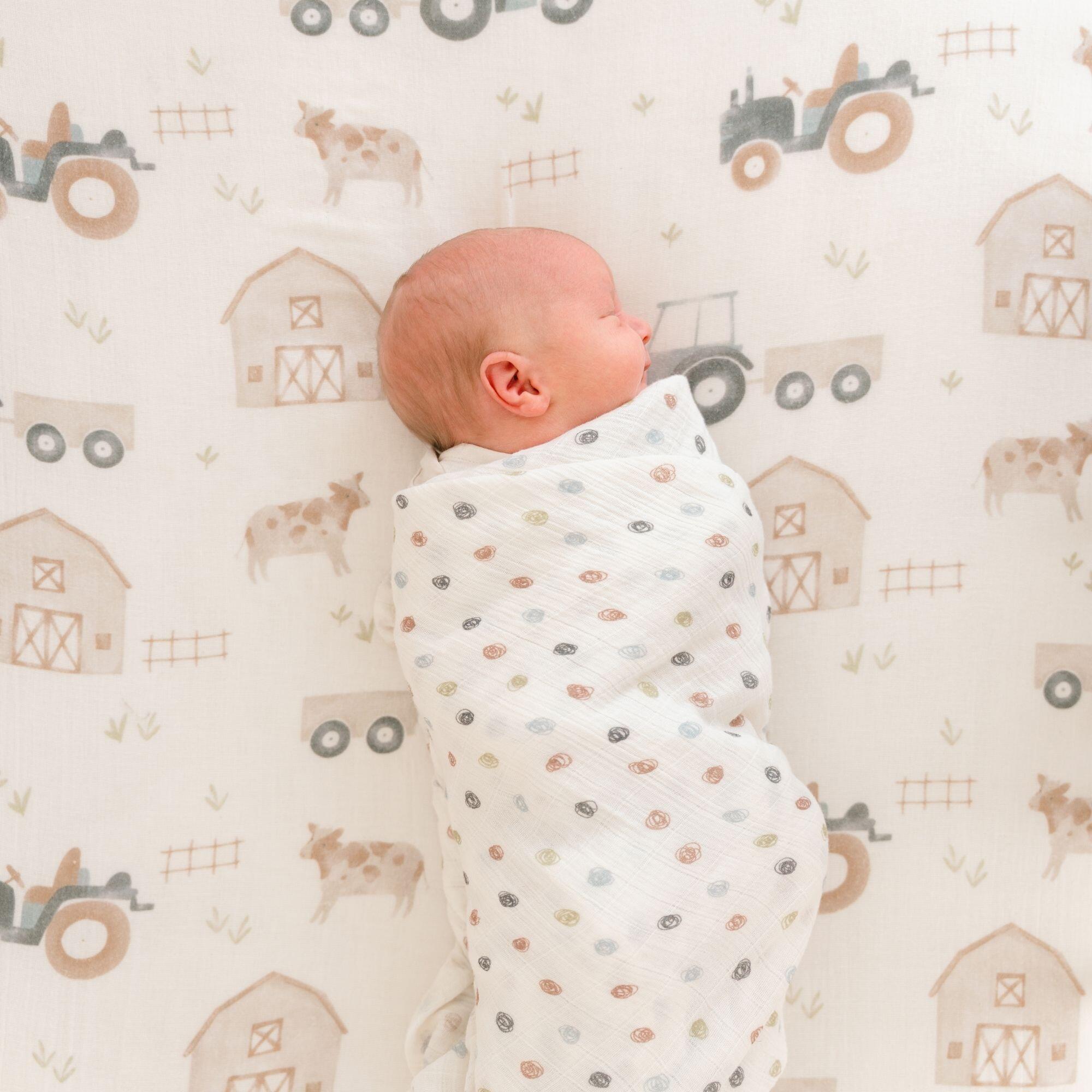 Crane Baby Charlie Swaddle Wrap (Set of 2), , rollover