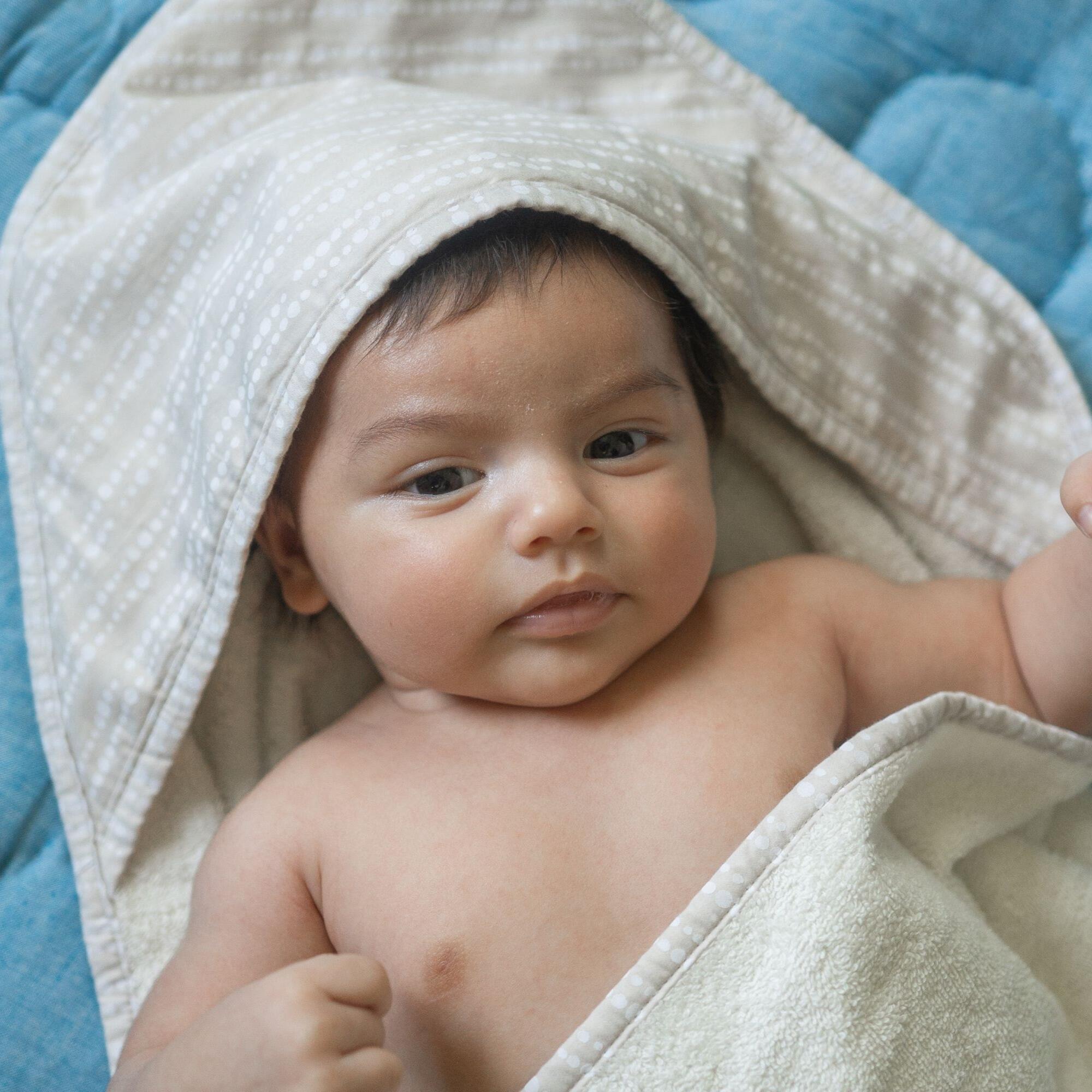 Crane Baby Cove Baby Hooded Towel, , large