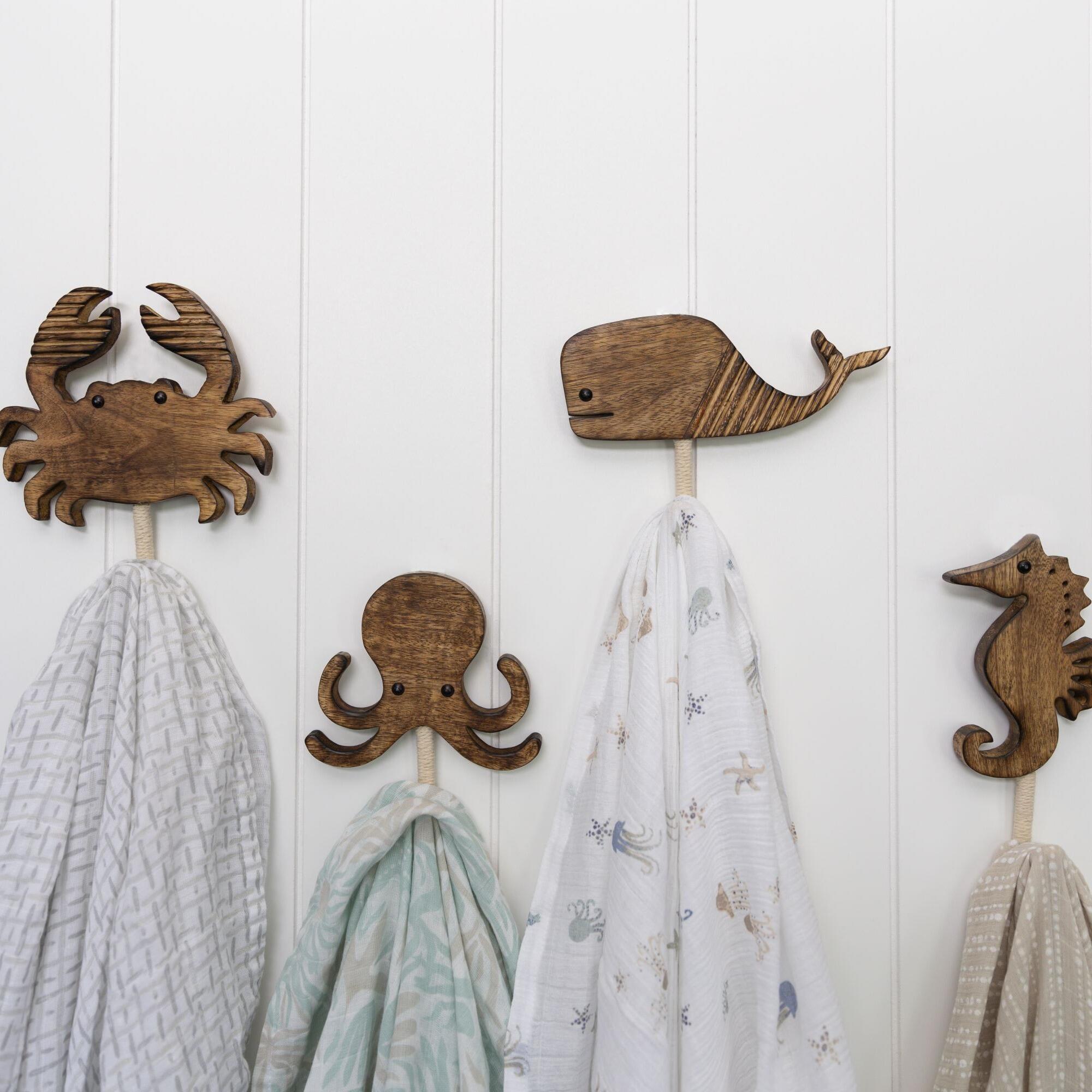 Crane Baby Cove Nursery Wall Hooks (Set of 4), , rollover
