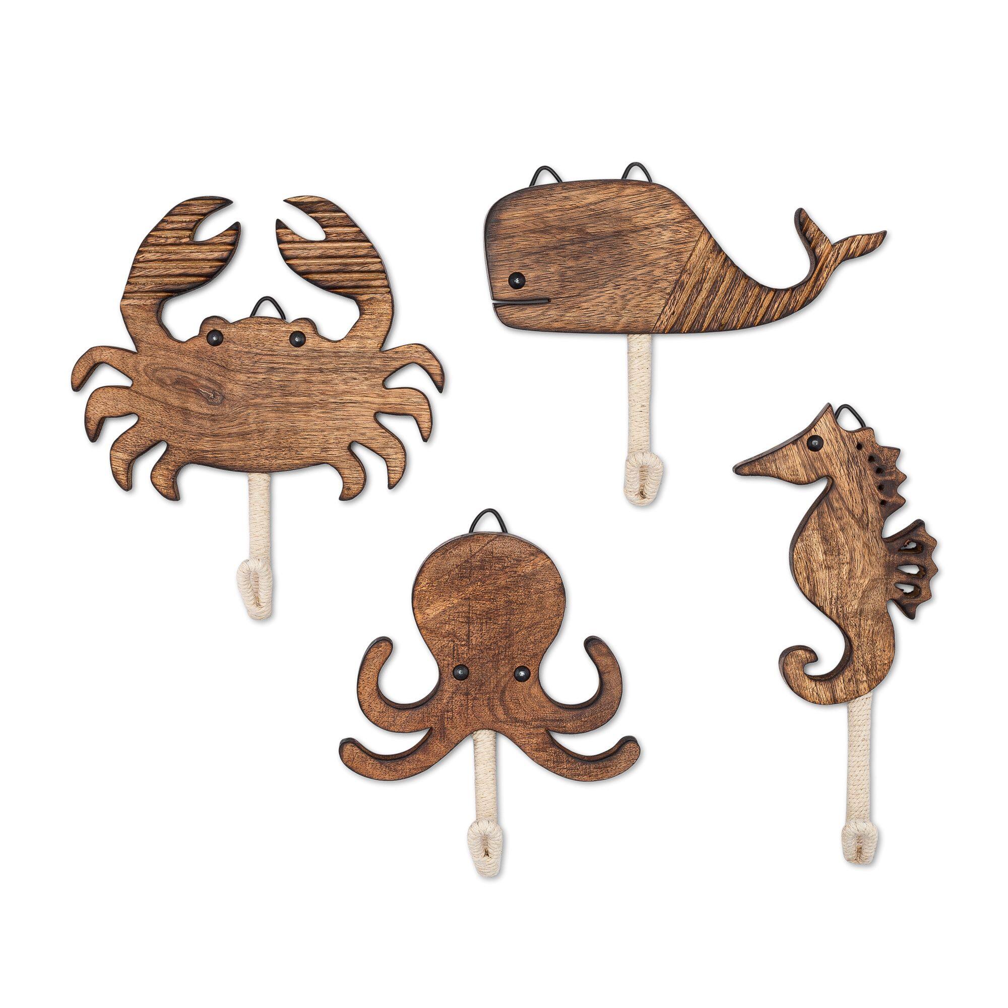 Crane Baby Cove Nursery Wall Hooks (Set of 4), , large