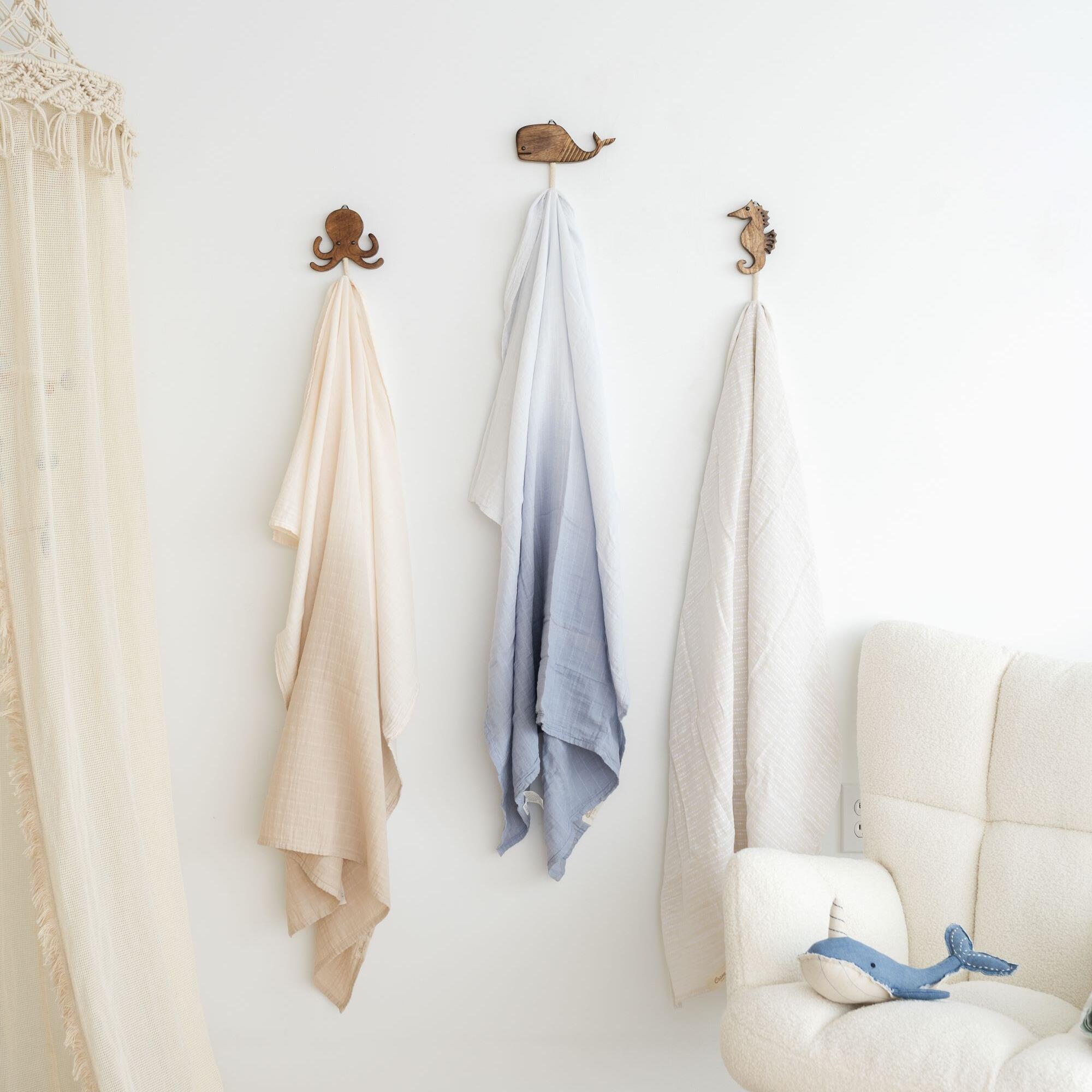 Crane Baby Cove Nursery Wall Hooks (Set of 4), , large