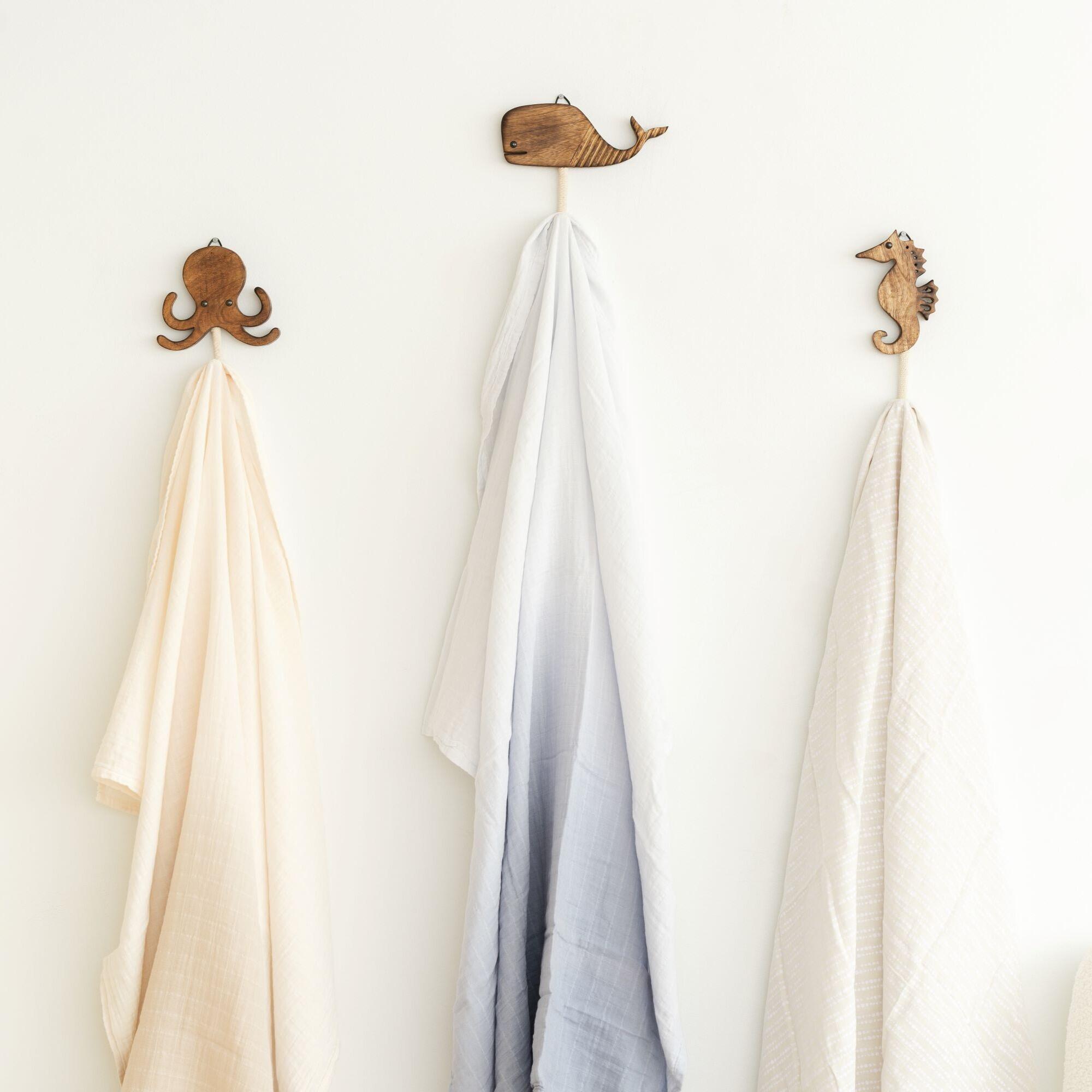 Crane Baby Cove Nursery Wall Hooks (Set of 4), , large