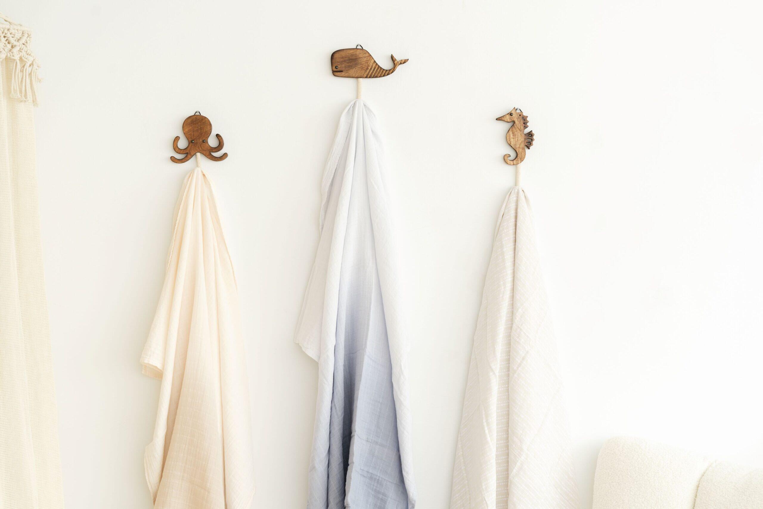 Crane Baby Cove Nursery Wall Hooks (Set of 4), , large