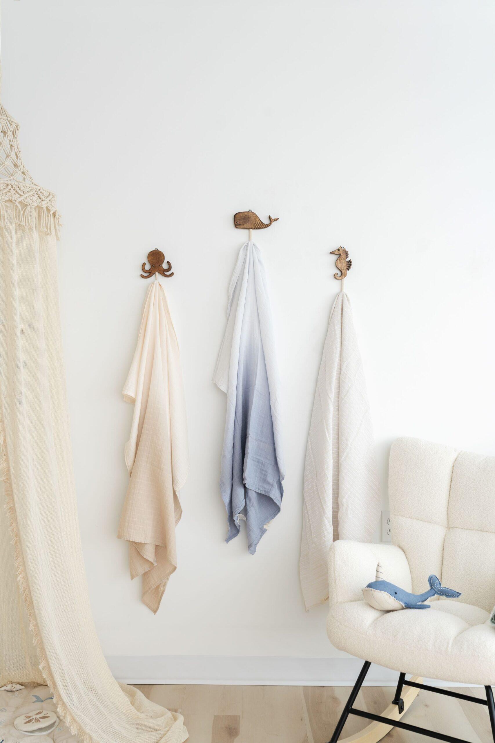 Crane Baby Cove Nursery Wall Hooks (Set of 4), , large