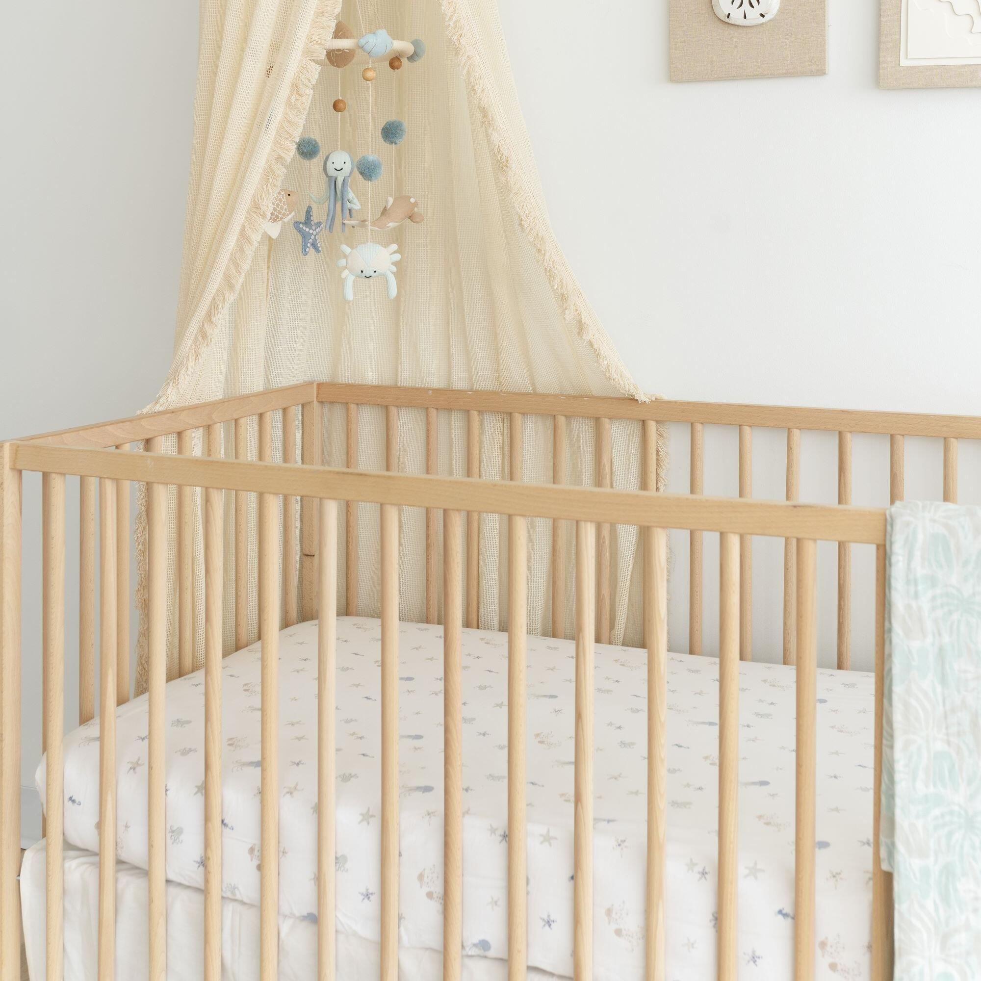 Crane Baby Cove Sea Life Crib Sheet, , rollover