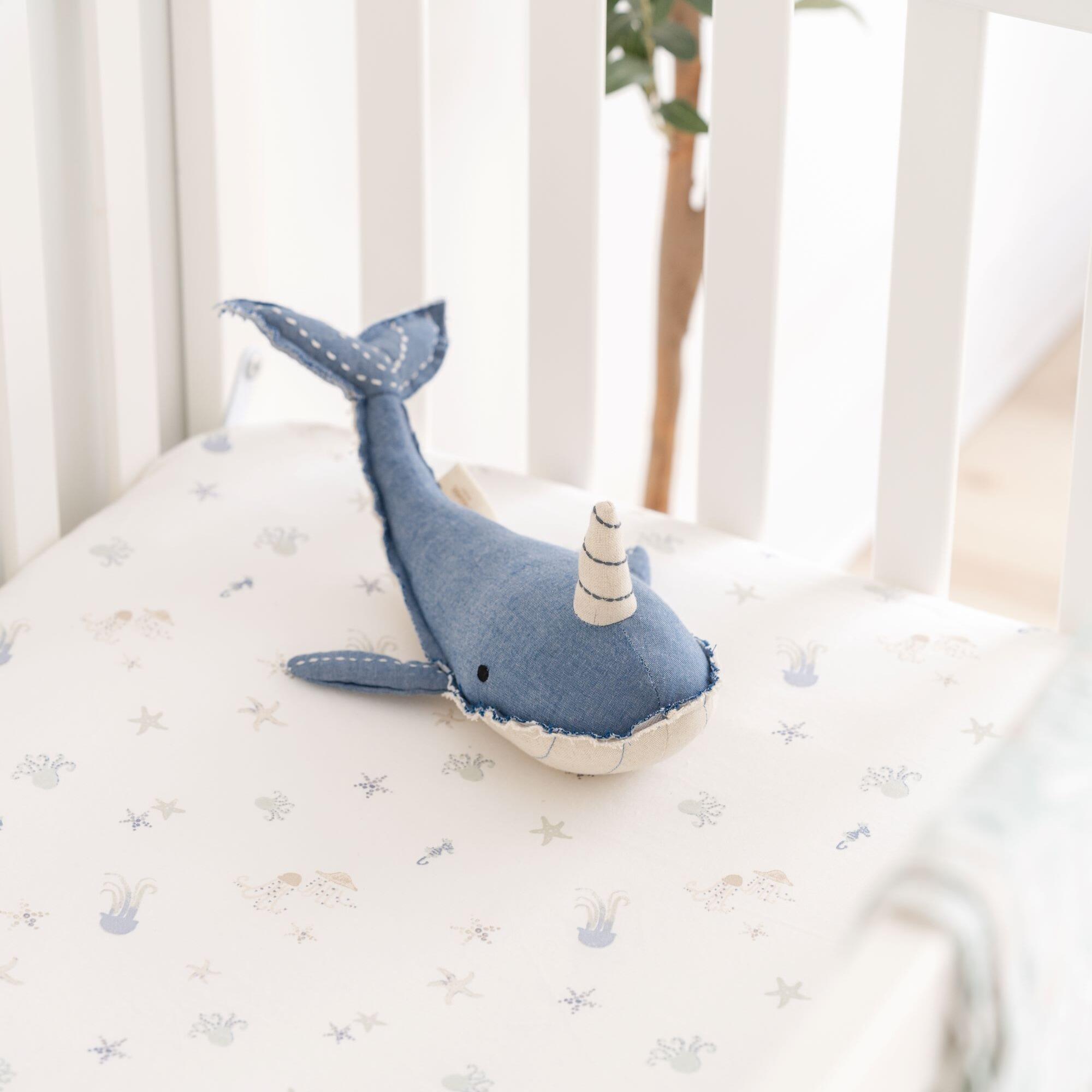 Crane Baby Cove Sea Life Crib Sheet, , large