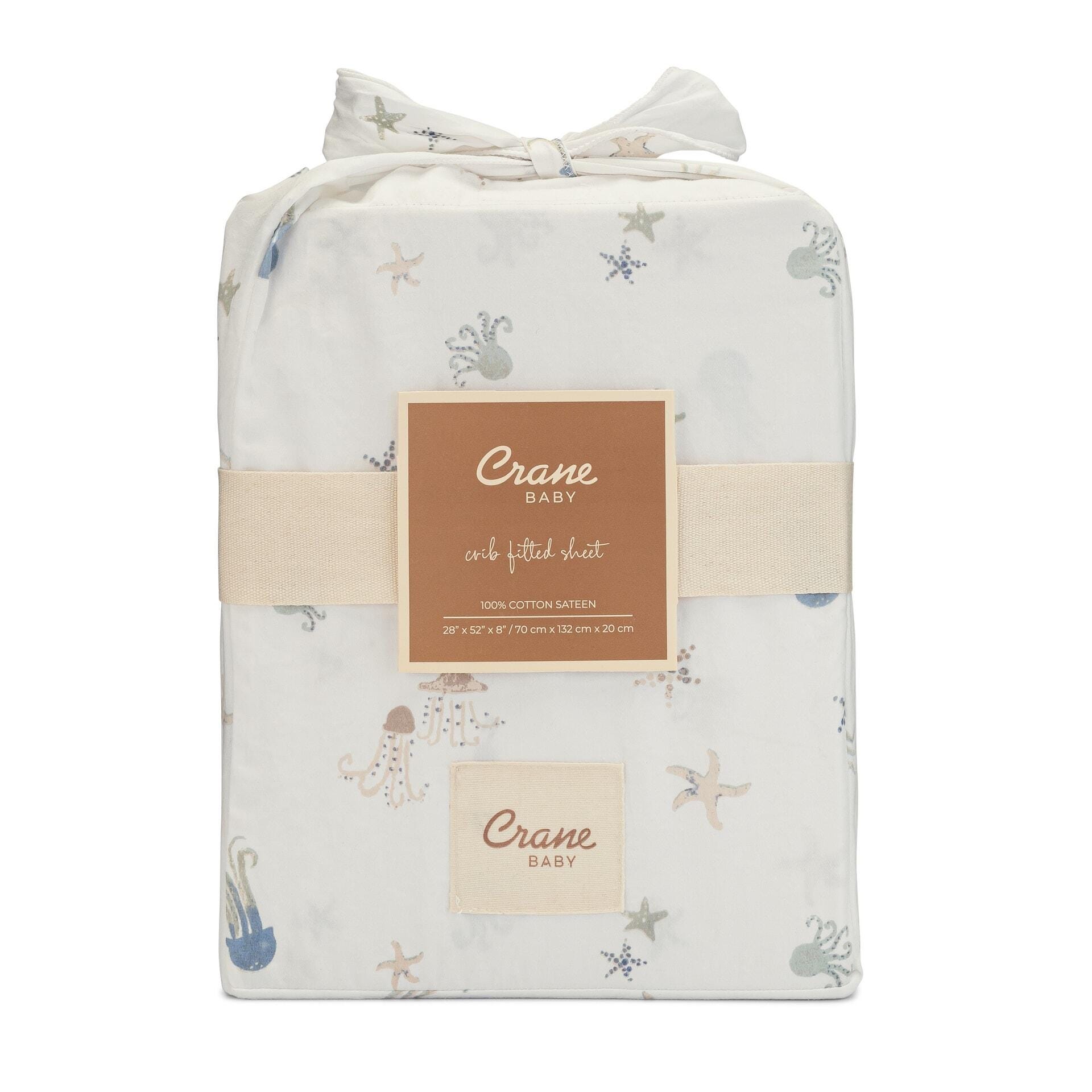 Crane Baby Cove Sea Life Crib Sheet, , large