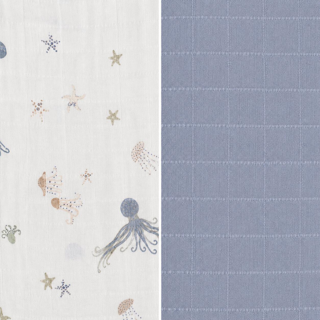 Crane Baby Cove Sea Life Swaddle Blanket (Set of 3), , swatch